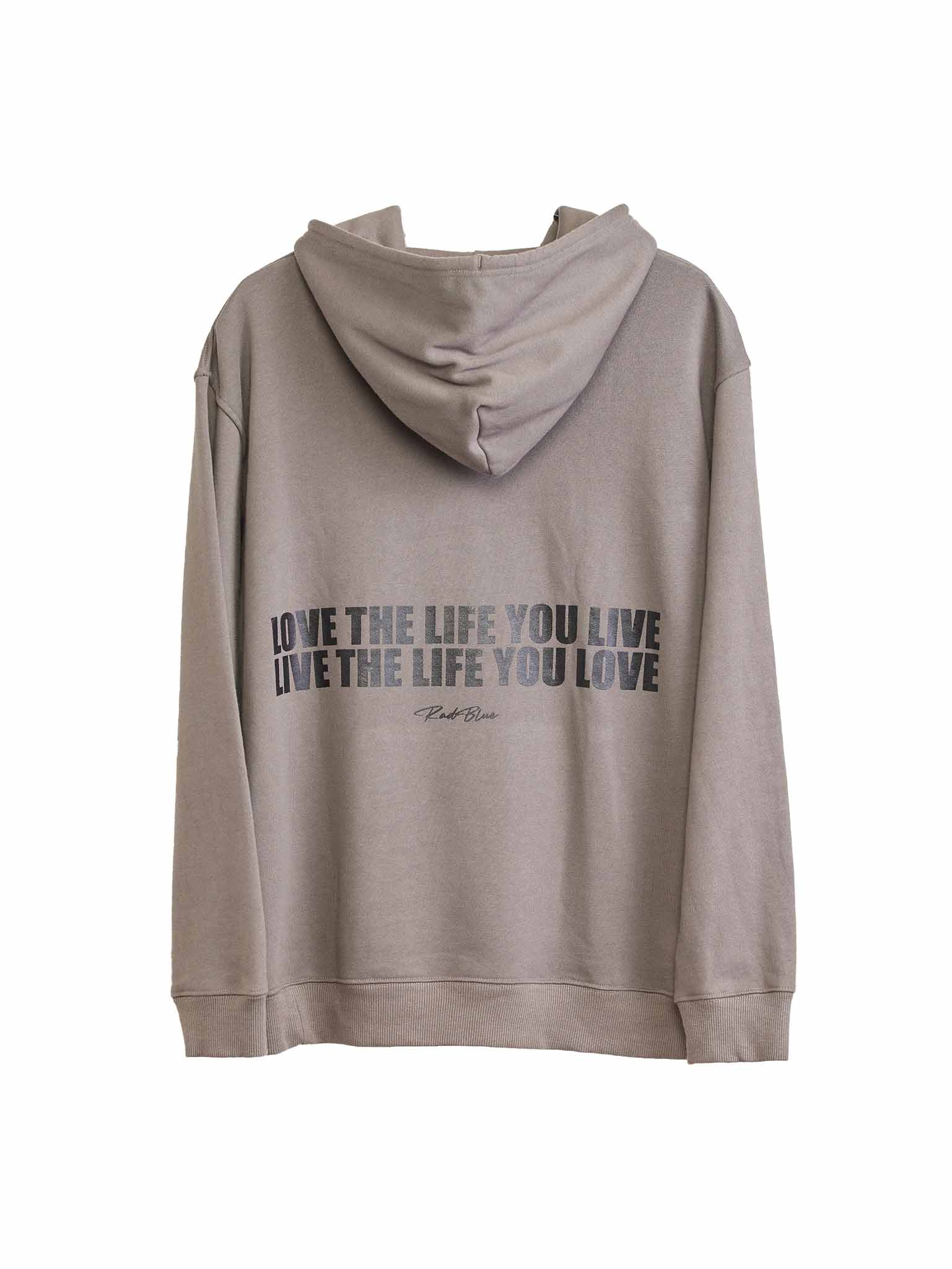 スーピマコットン スウェットパーカー【LOVE THE LIFE】