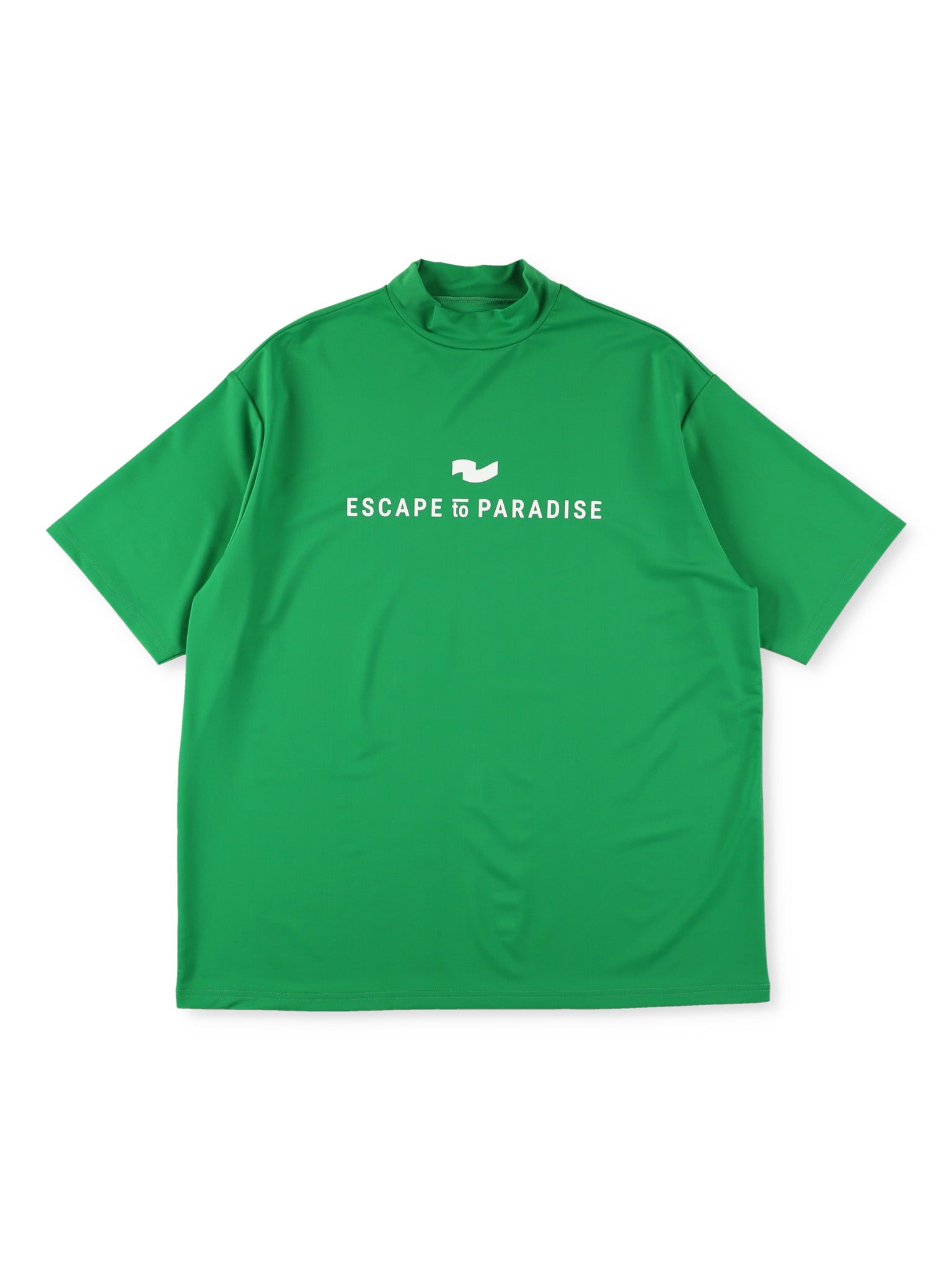 カラーストレッチモックネックS/S【logo】