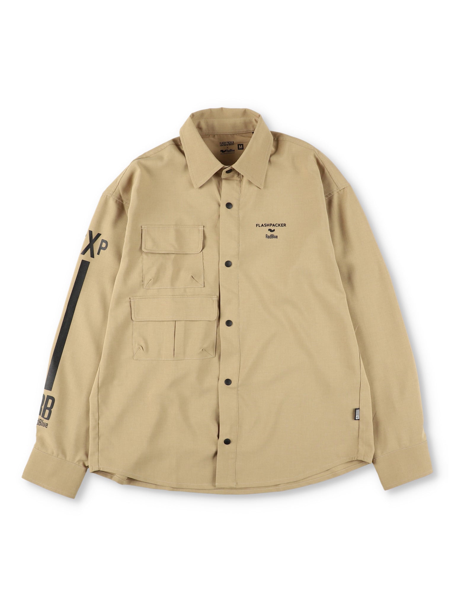 Reflax®RadBlue ×FlashPacker stretch linen-like shirt