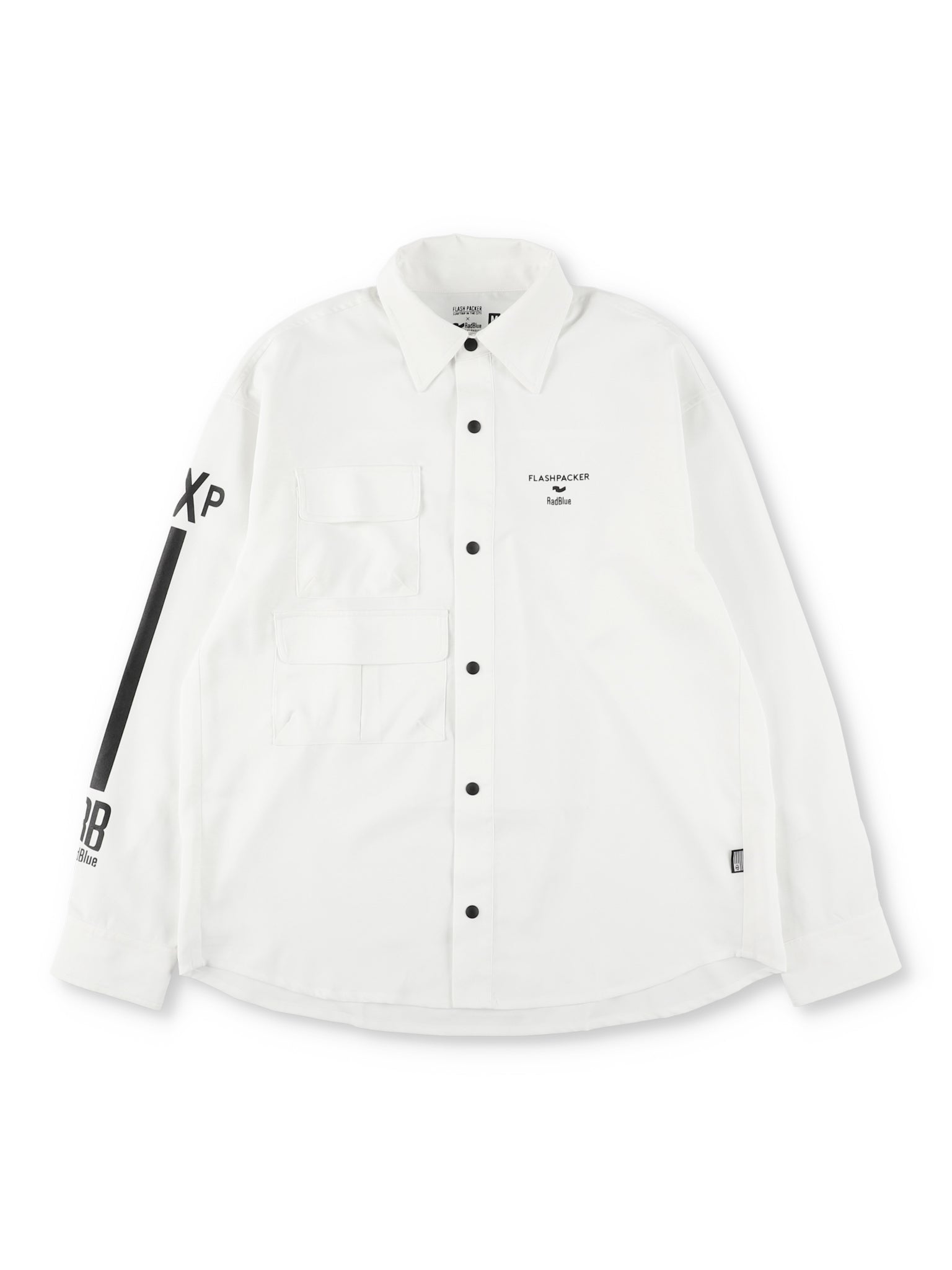 Reflax®RadBlue ×FlashPacker stretch linen-like shirt