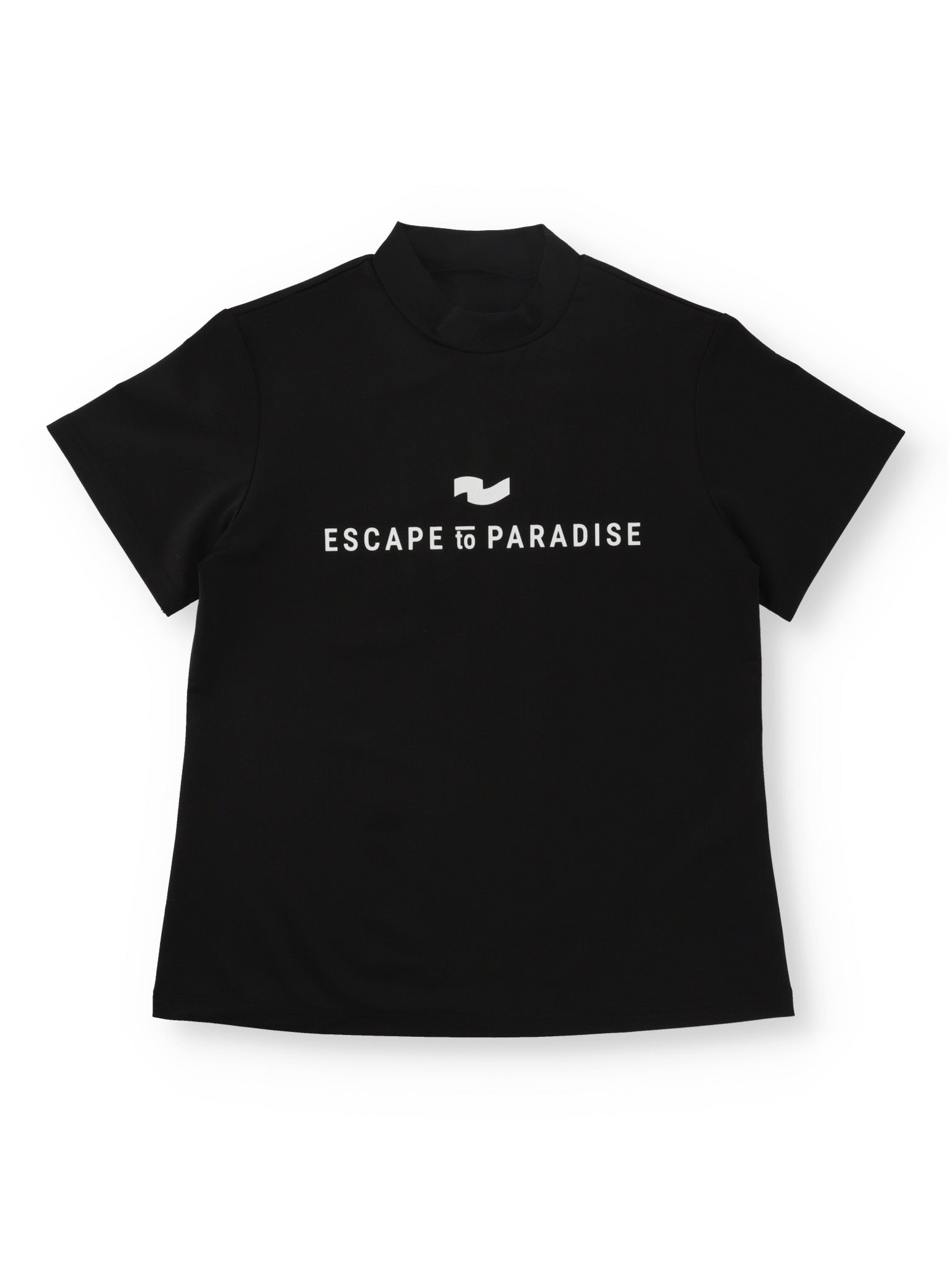 カラーストレッチモックネックS/S【logo】WOMENS