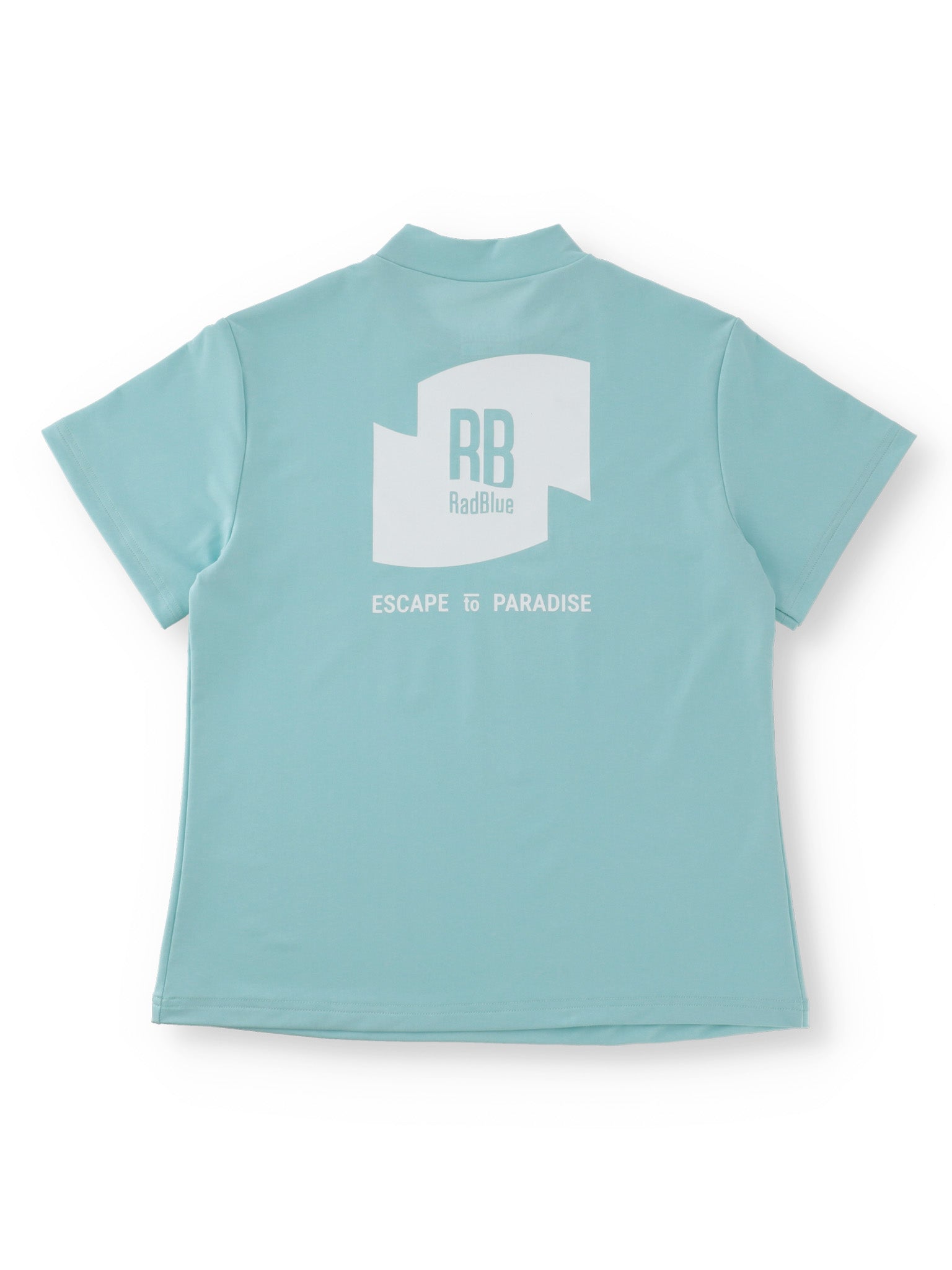 カラーストレッチモックネックS/S【logo】WOMENS