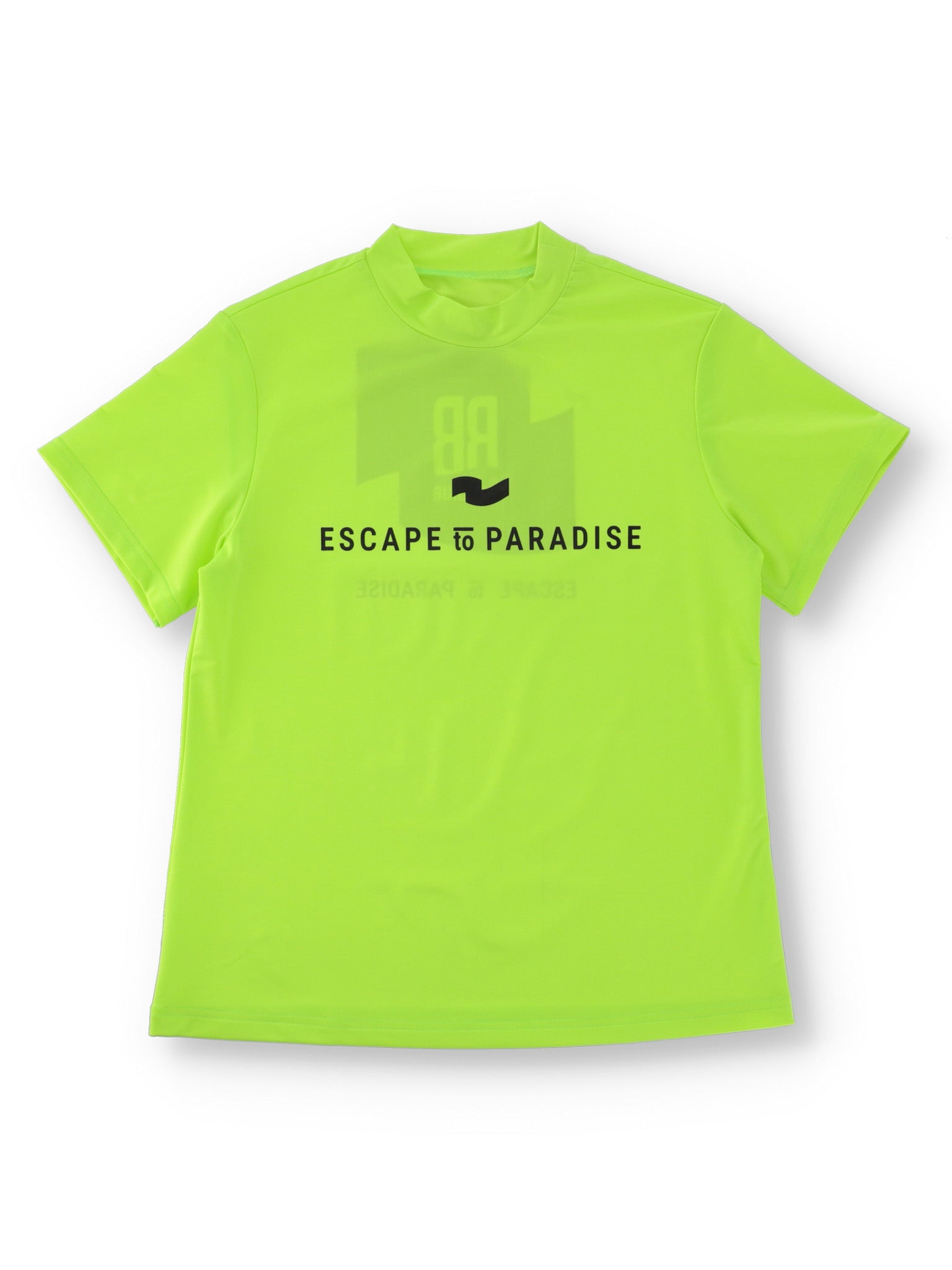 カラーストレッチモックネックS/S【logo】WOMENS