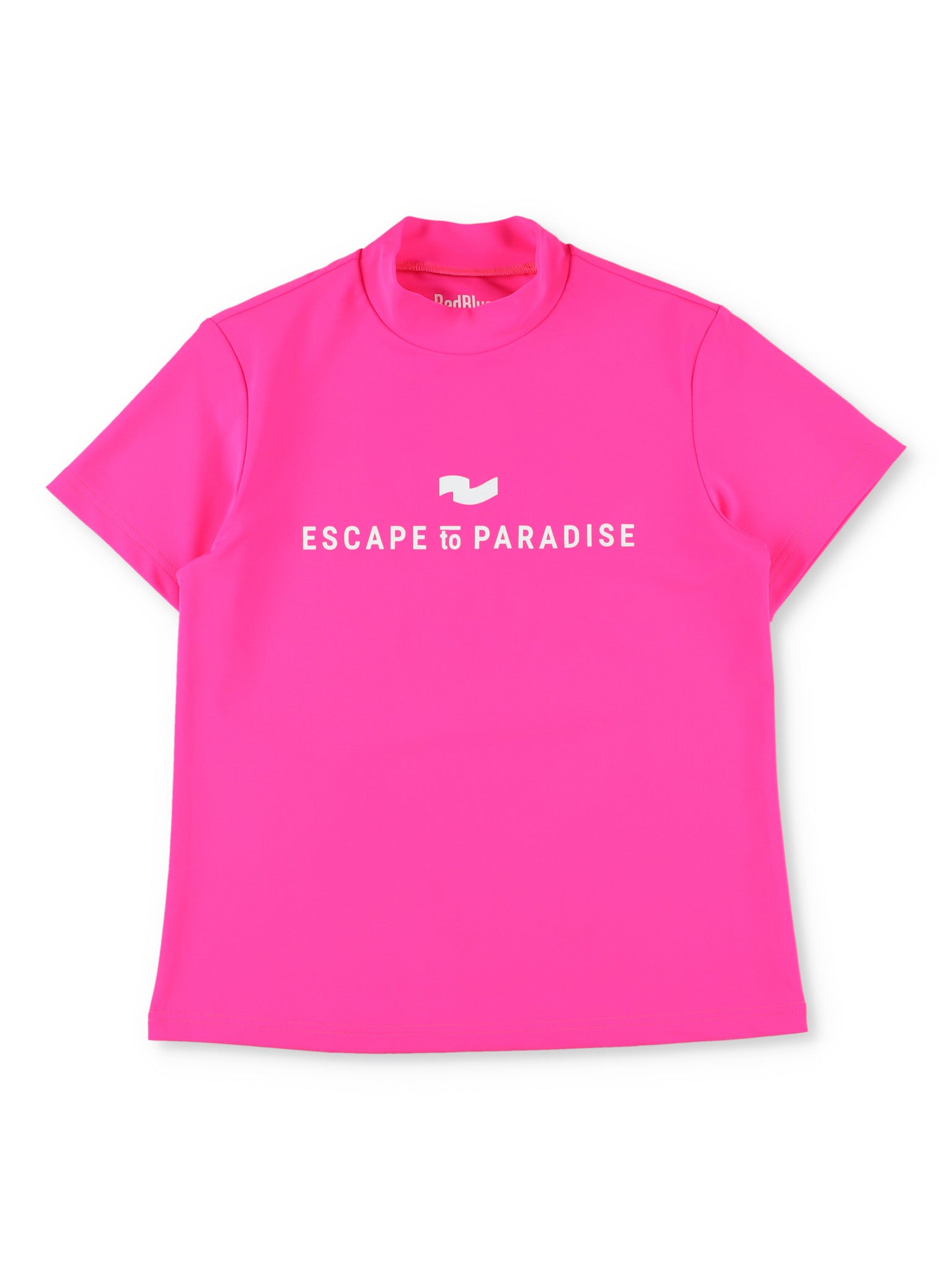 カラーストレッチモックネックS/S【logo】WOMENS