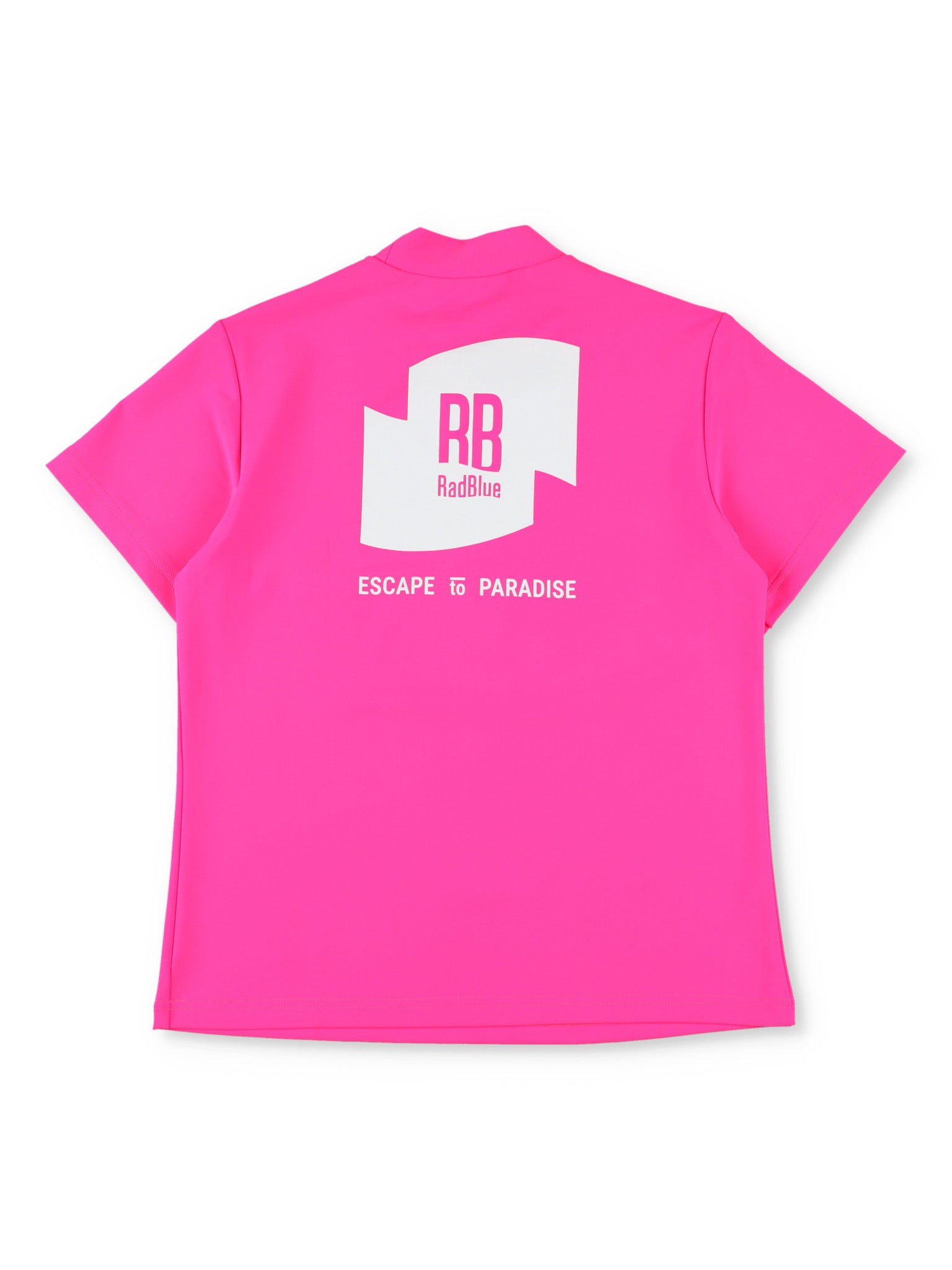 カラーストレッチモックネックS/S【logo】WOMENS