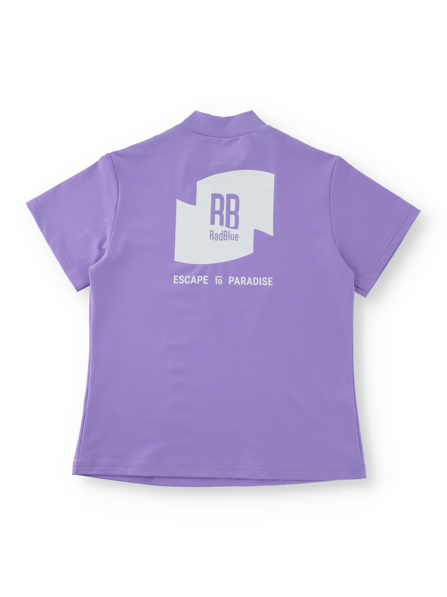 カラーストレッチモックネックS/S【logo】WOMENS