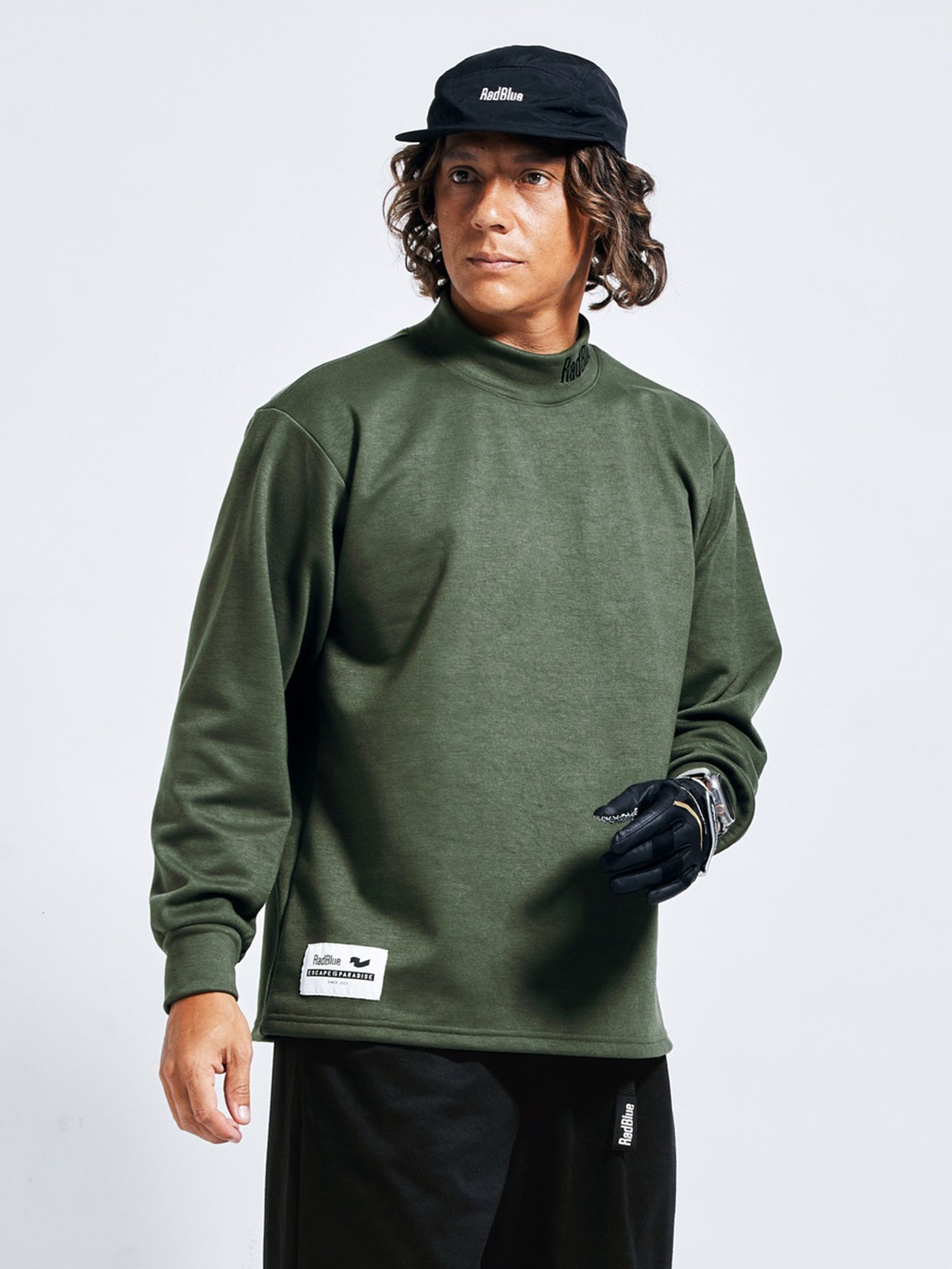 Wool Touch Mock Neck Long Sleeve