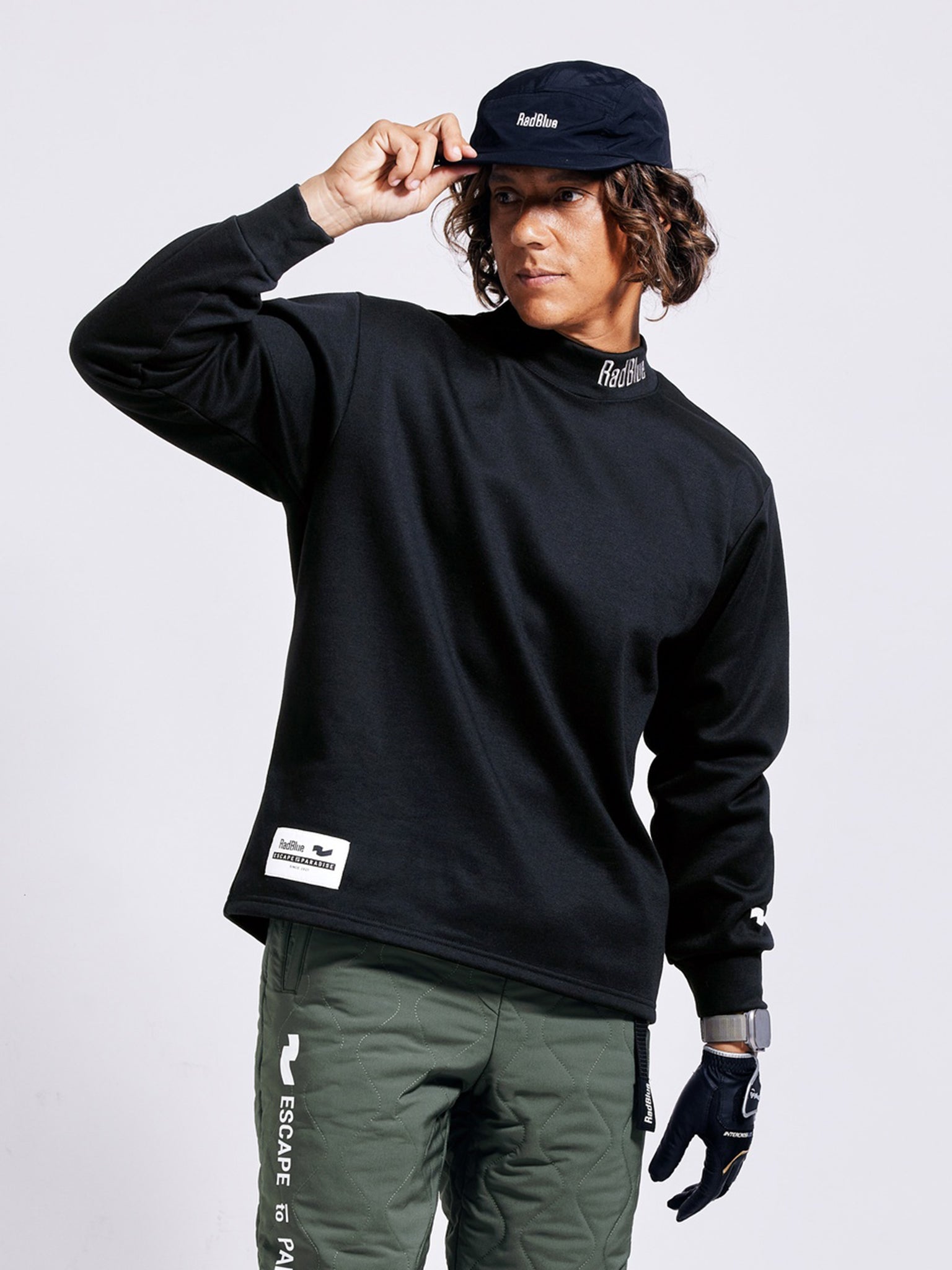 Wool Touch Mock Neck Long Sleeve