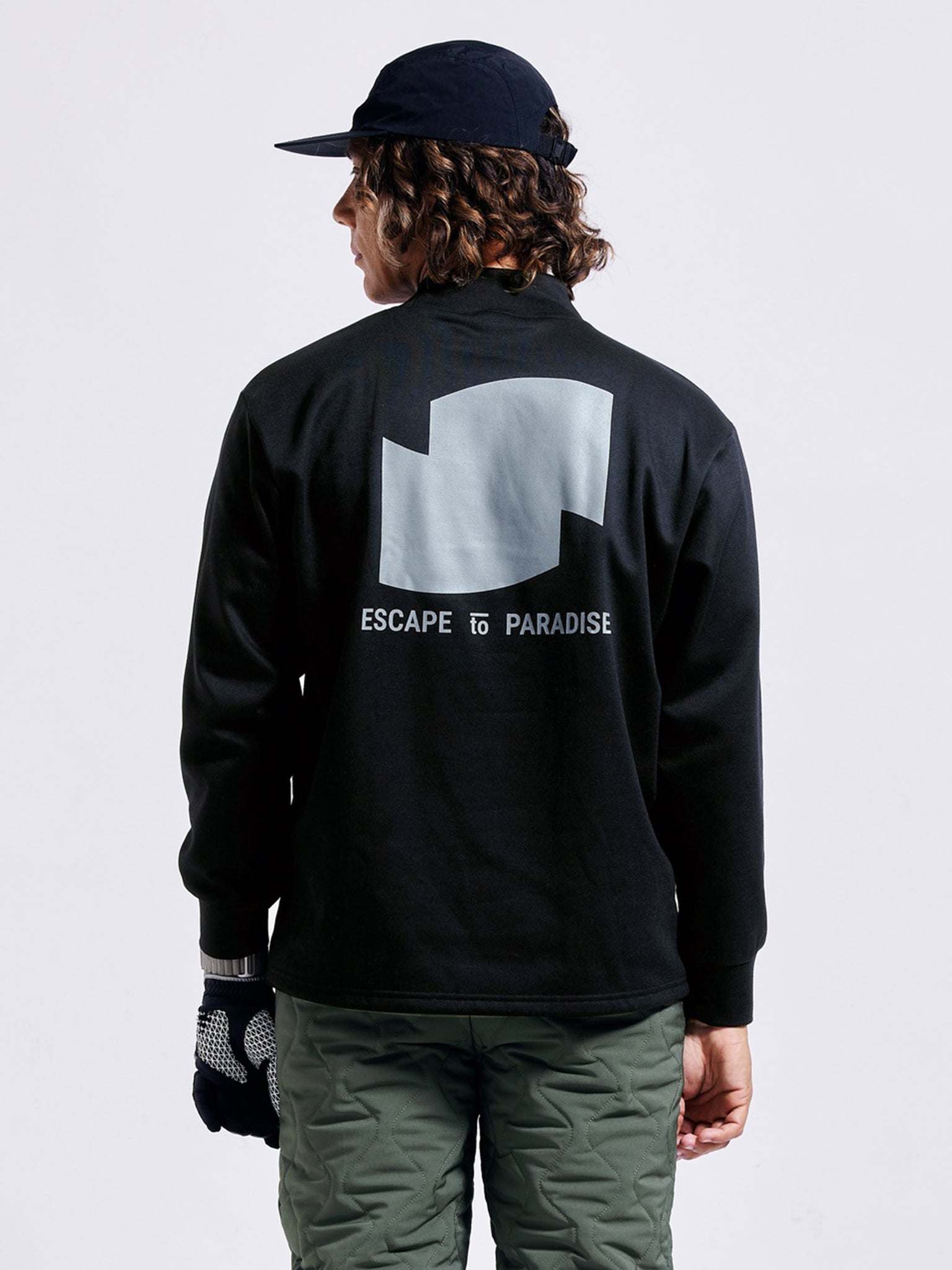 Wool Touch Mock Neck Long Sleeve