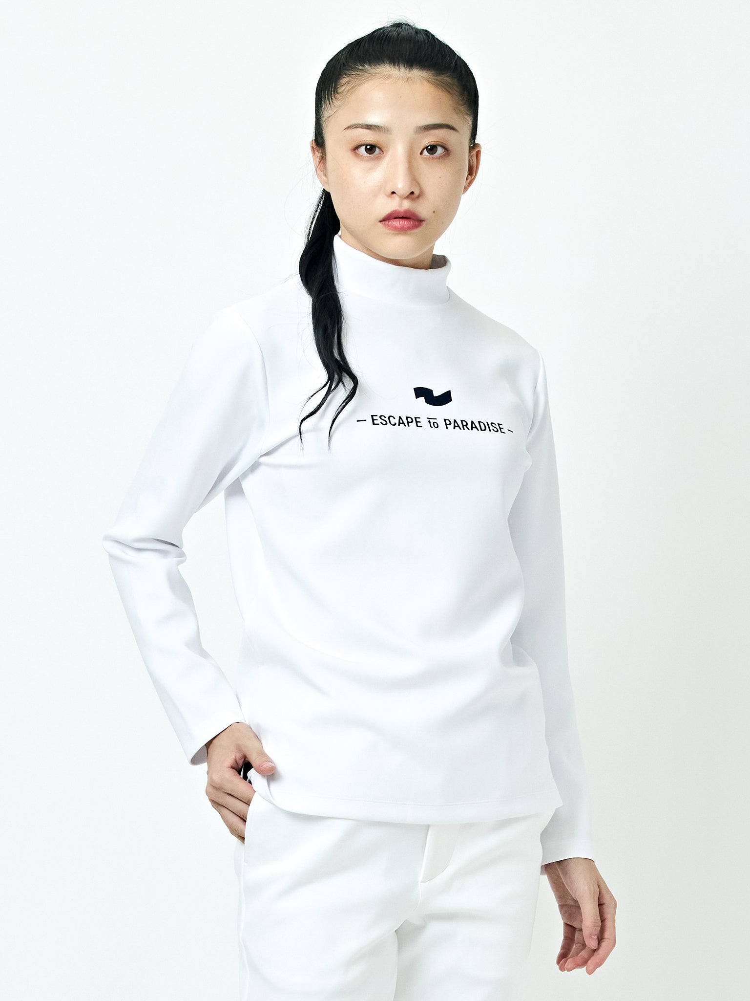 WSウルトラストレッチ モックネック ロングスリーブシャツ2