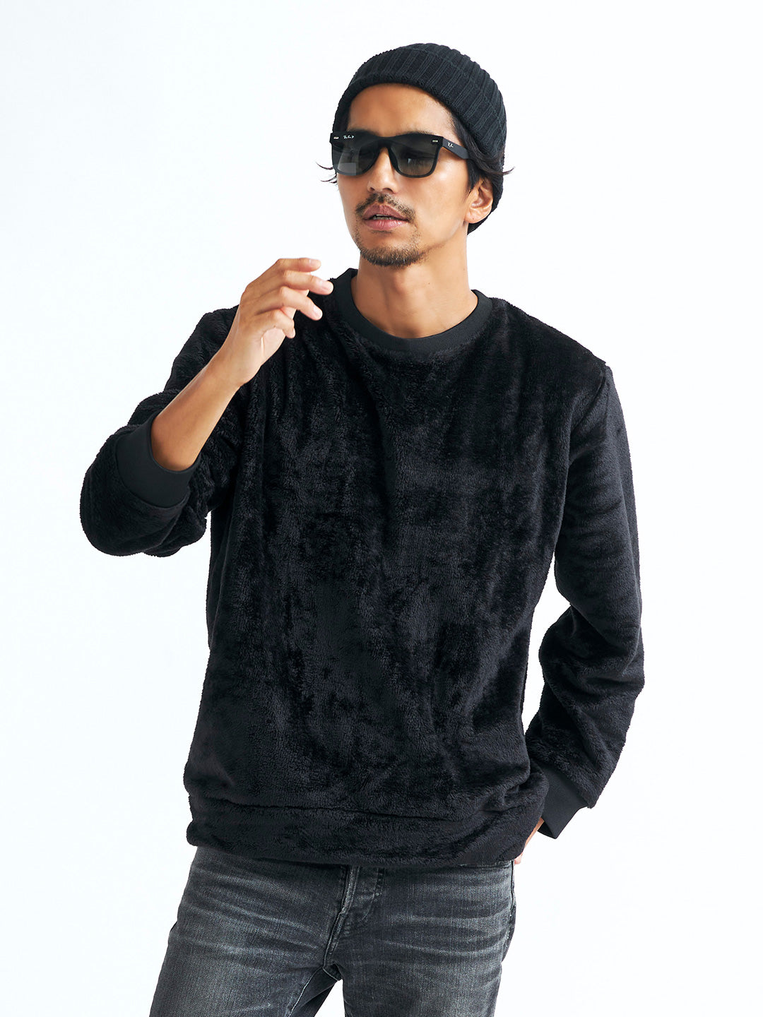 ボアFleece サイドポケット SweatshirtShirt