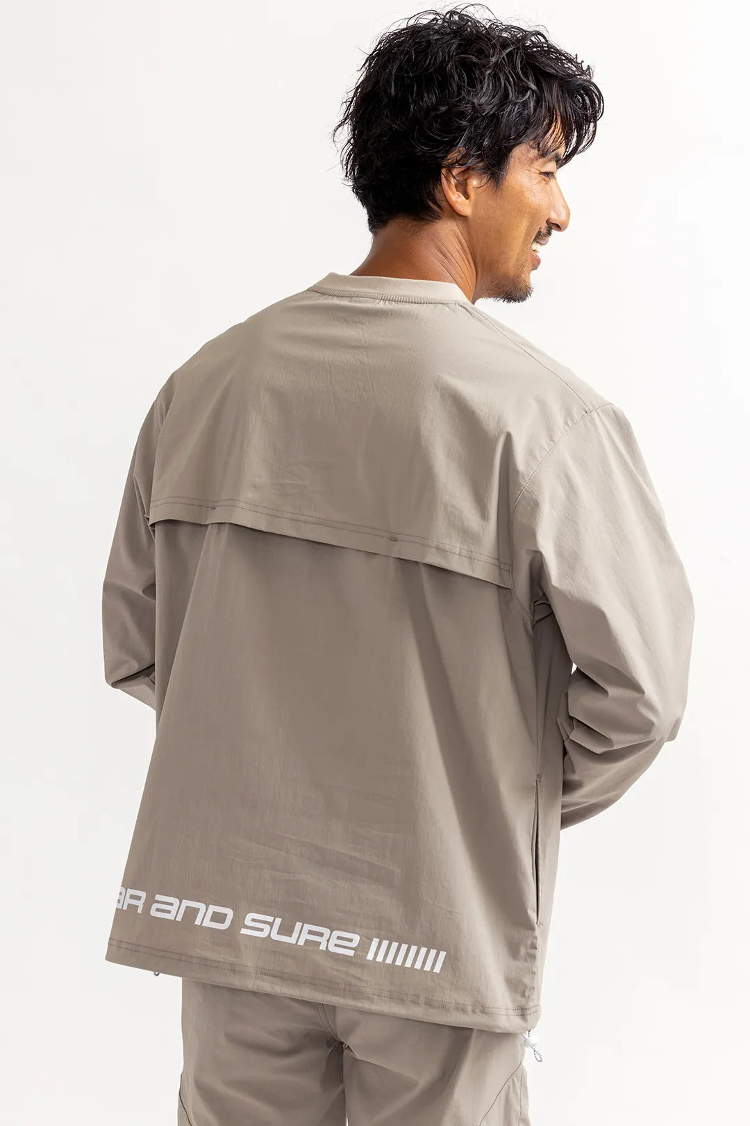 Tech cotton nylon pullover