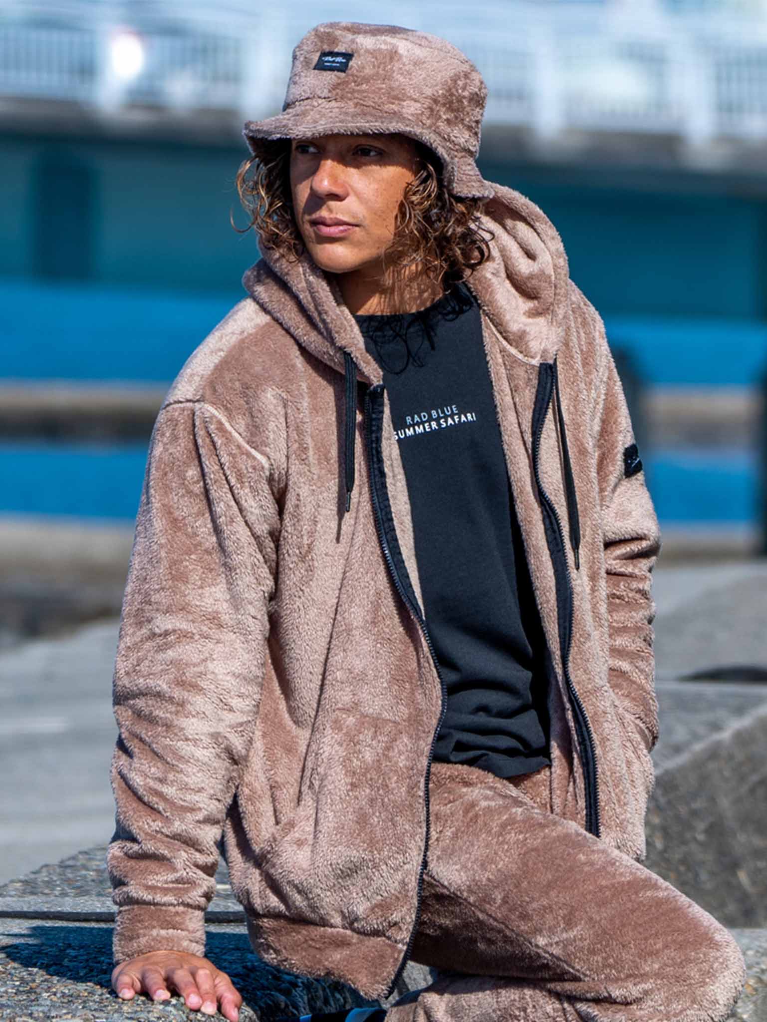 RADBLUE Bore Fleece Bucket Hat Brown