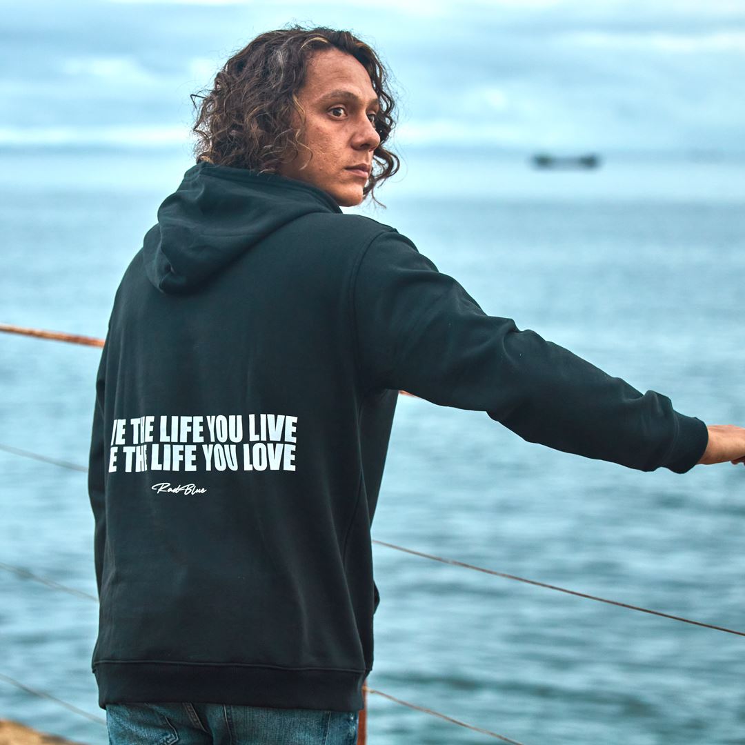 スーピマコットン スウェットパーカー【LOVE THE LIFE】