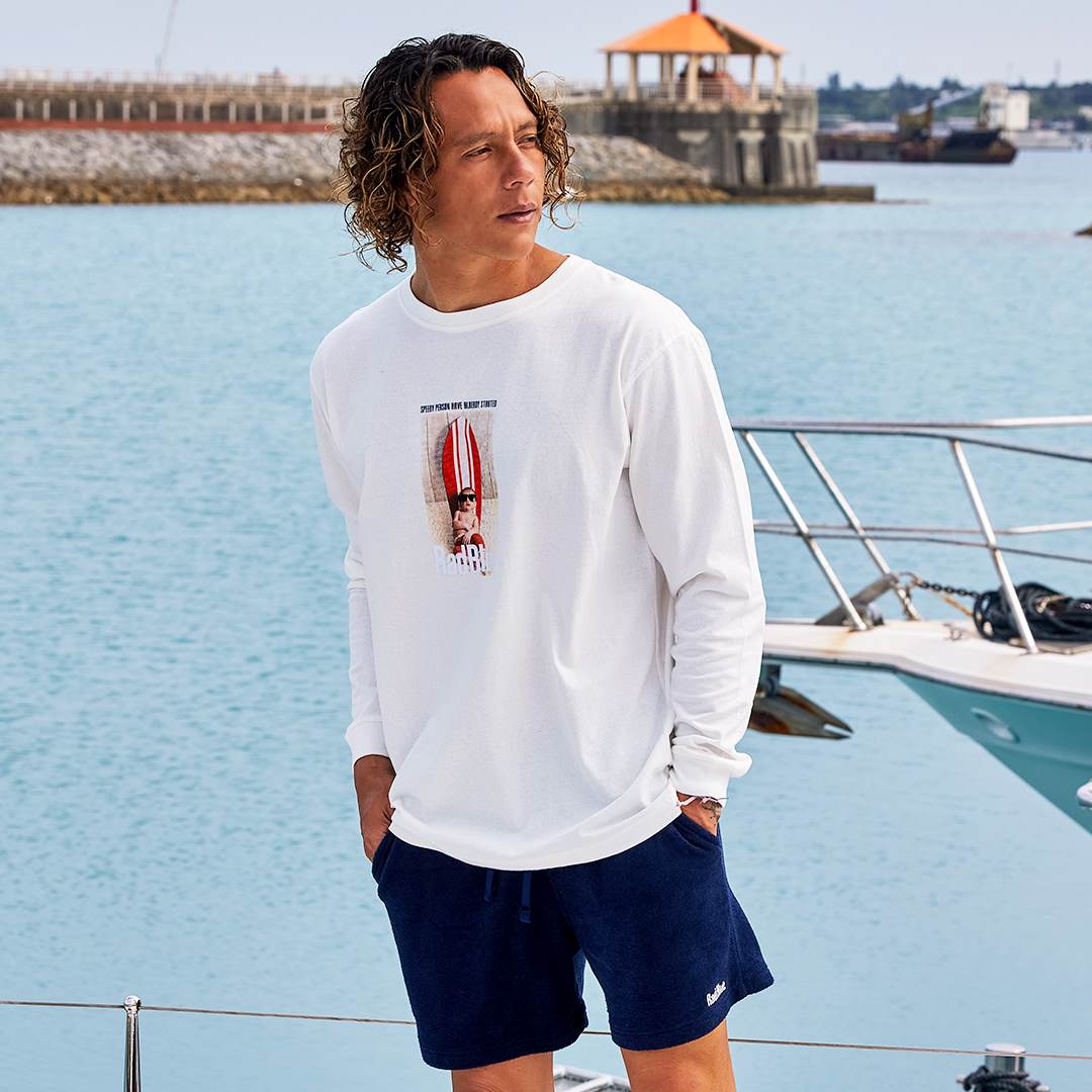 OEコットン ロングスリーブTシャツ【MINI SURF】