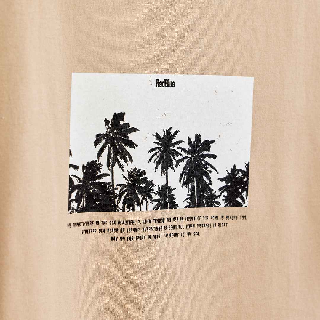 OEコットン 半袖メンズTシャツ【PALM】