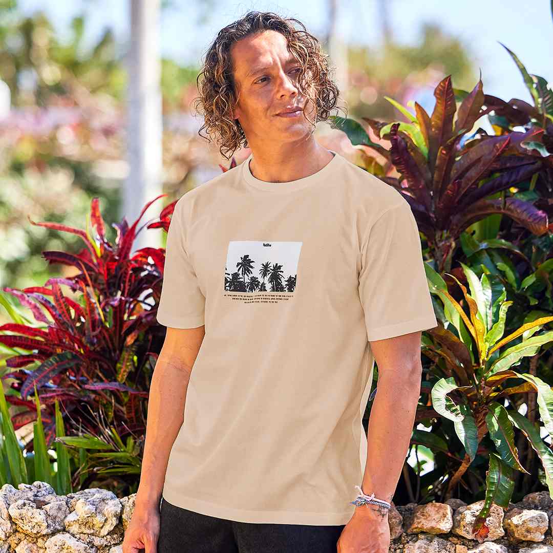 OEコットン 半袖メンズTシャツ【PALM】