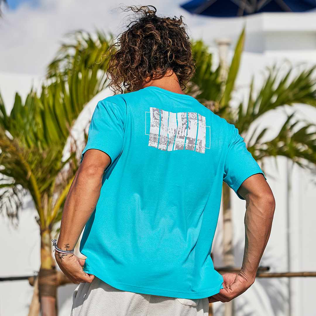 OEコットン 半袖メンズTシャツ【BANDANA FLAG】