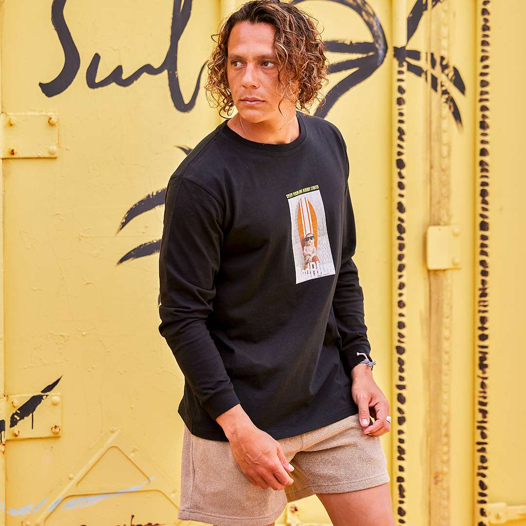 OEコットン ロングスリーブTシャツ【MINI SURF】