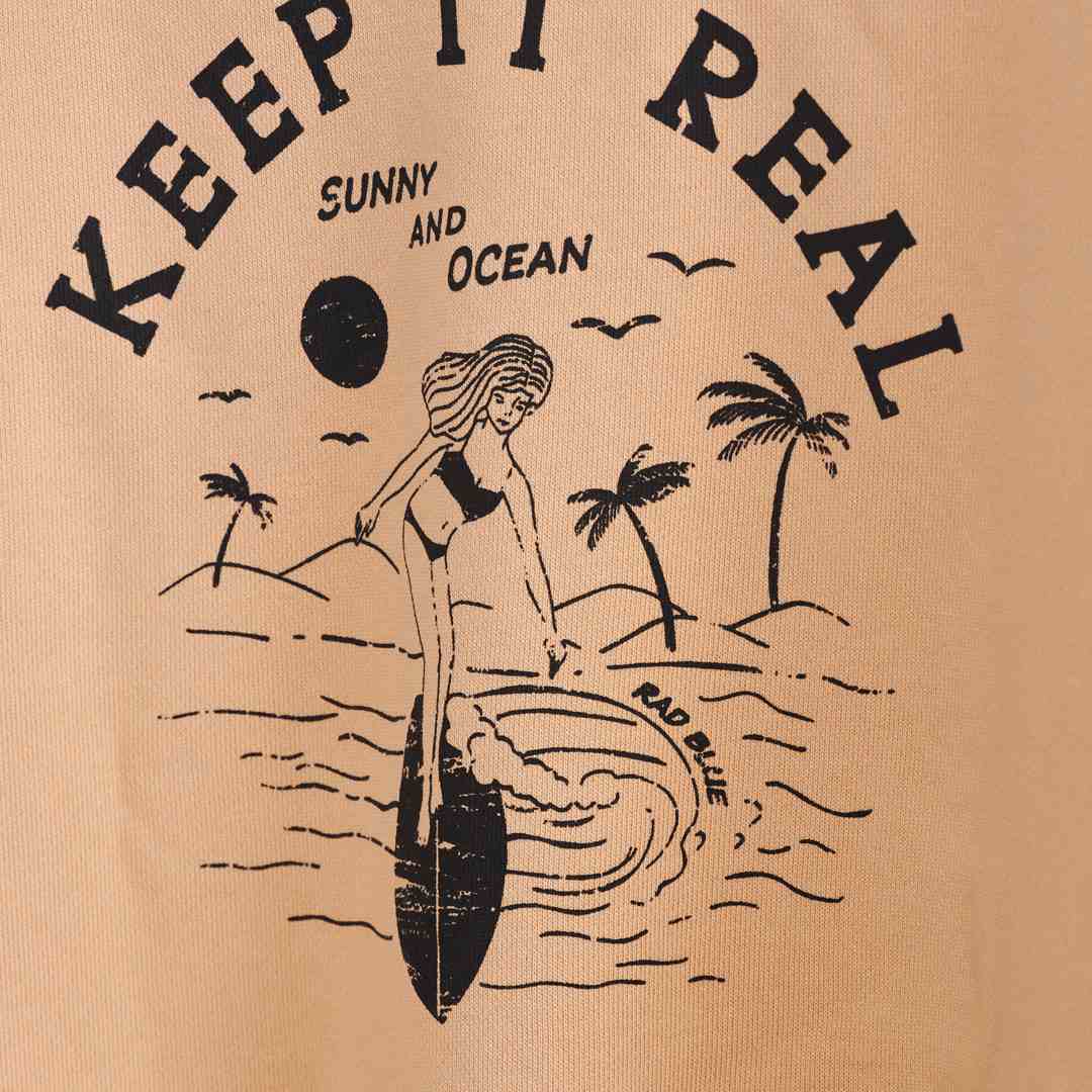 スーピマコットン スウェットシャツ【SURF GIRL】