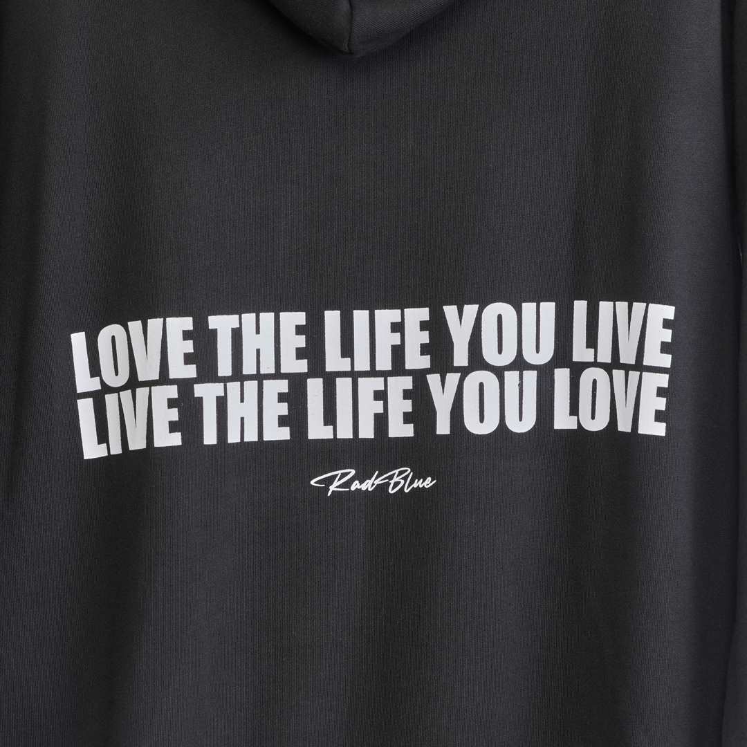 スーピマコットン スウェットパーカー【LOVE THE LIFE】