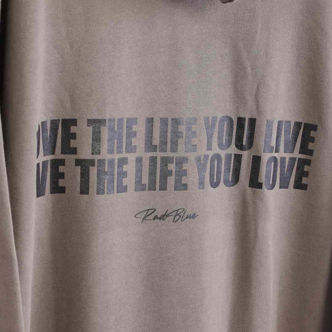 スーピマコットン スウェットパーカー【LOVE THE LIFE】