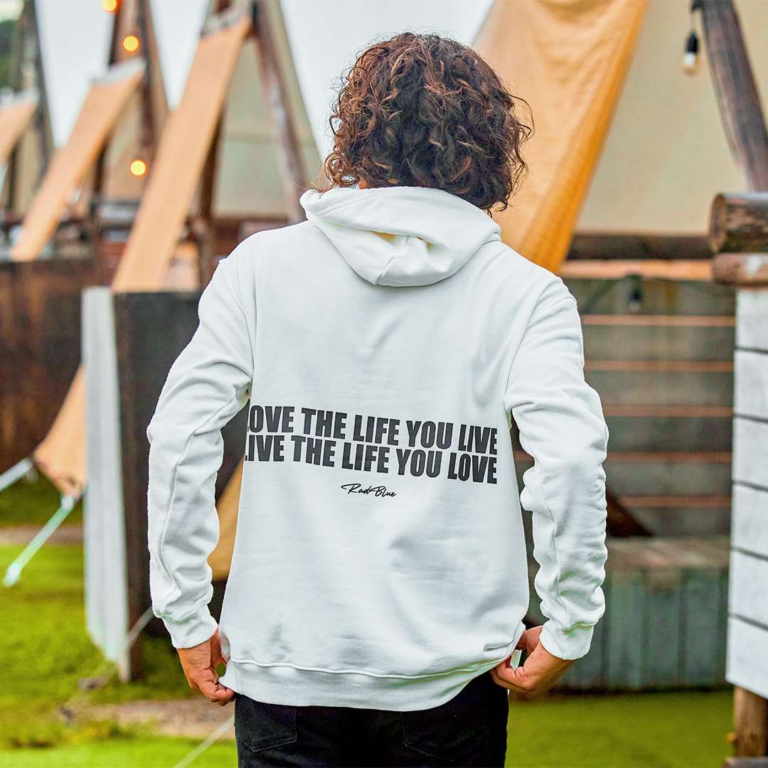 スーピマコットン スウェットパーカー【LOVE THE LIFE】