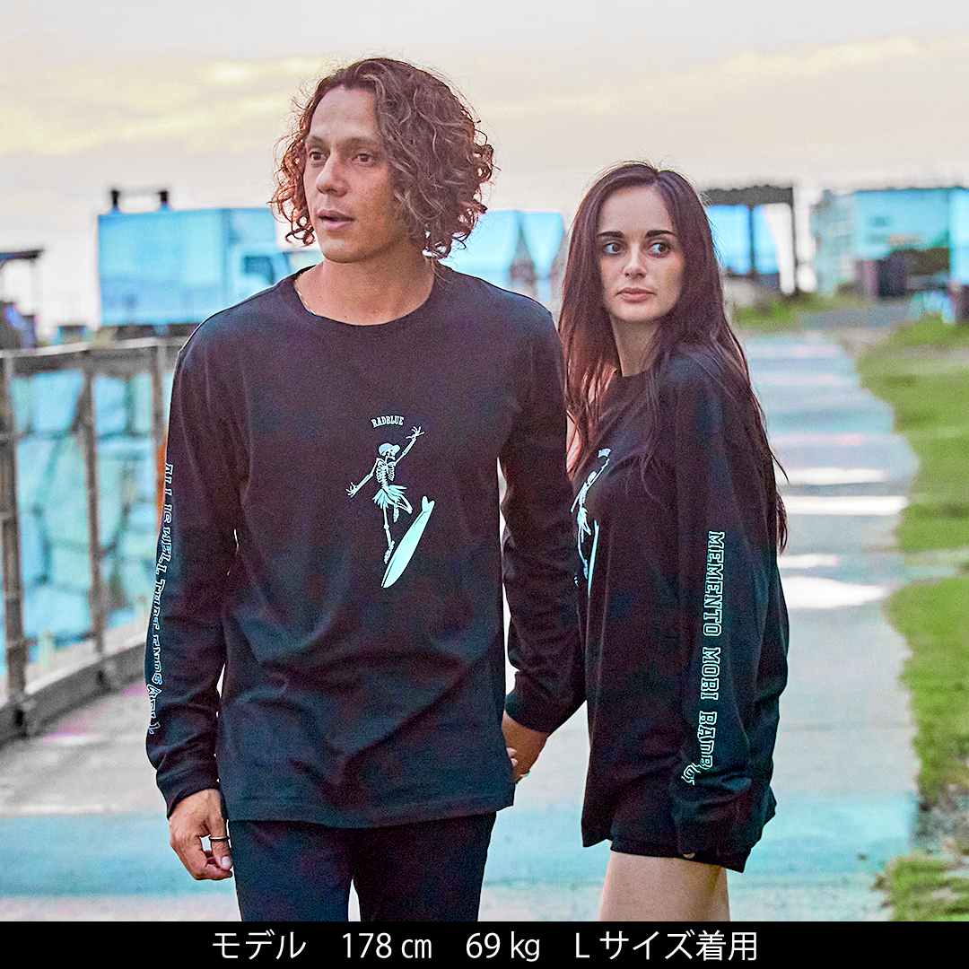 OEコットン ロングスリーブTシャツ【SKULL SURF】