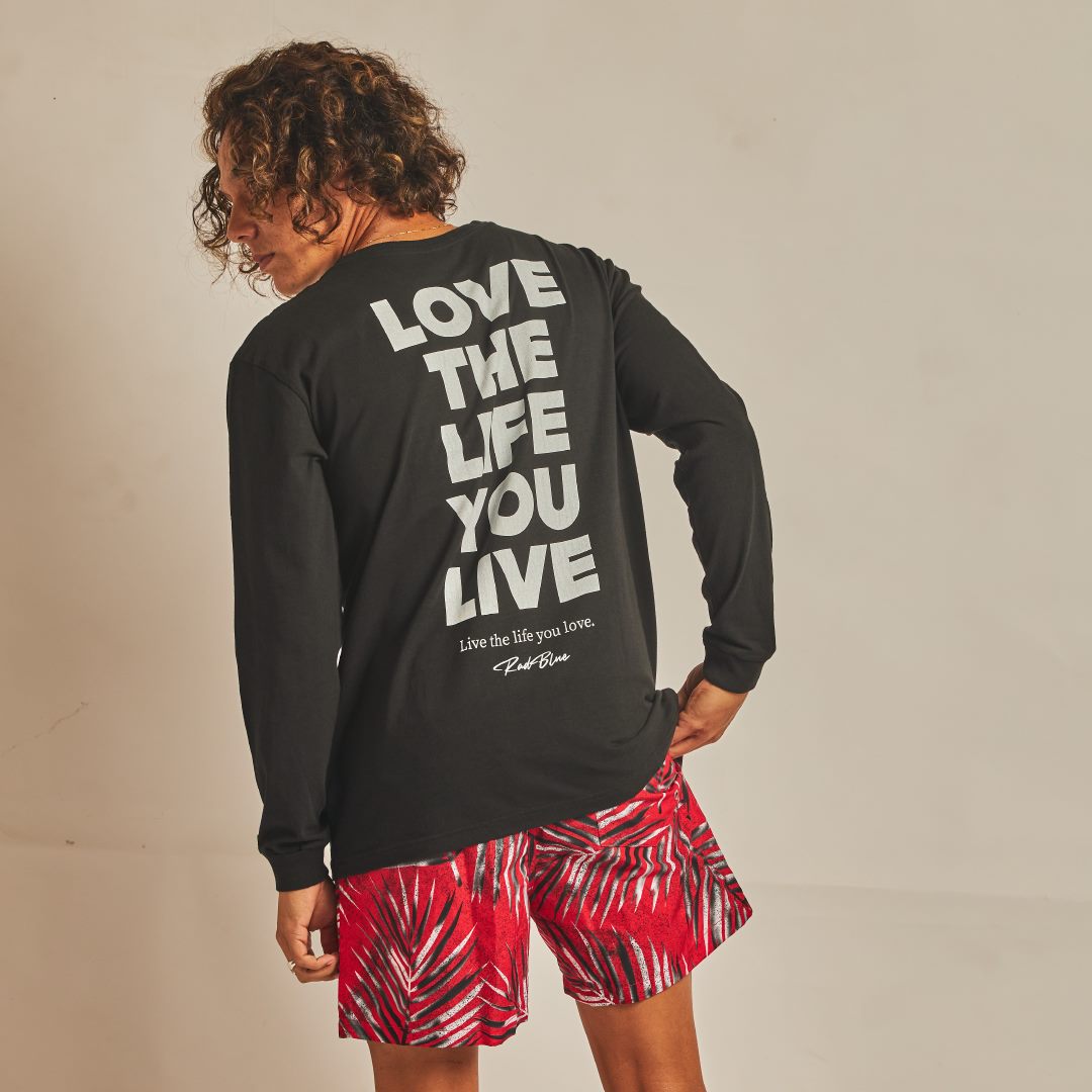 OEコットン ロングスリーブTシャツ【LOVE THE LIFE】