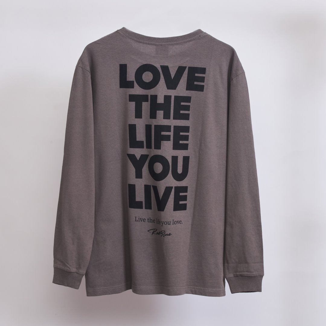 OEコットン ロングスリーブTシャツ【LOVE THE LIFE】