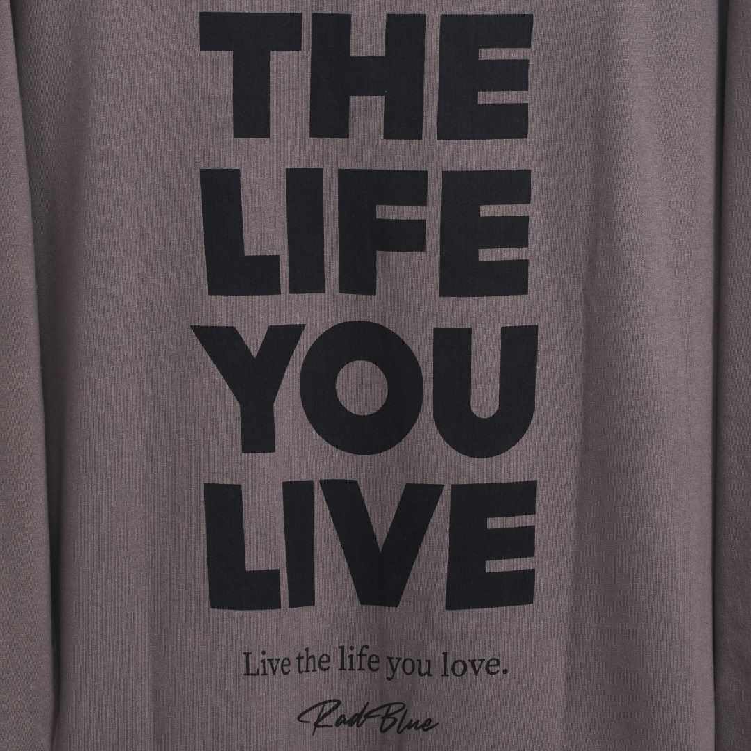 OEコットン ロングスリーブTシャツ【LOVE THE LIFE】