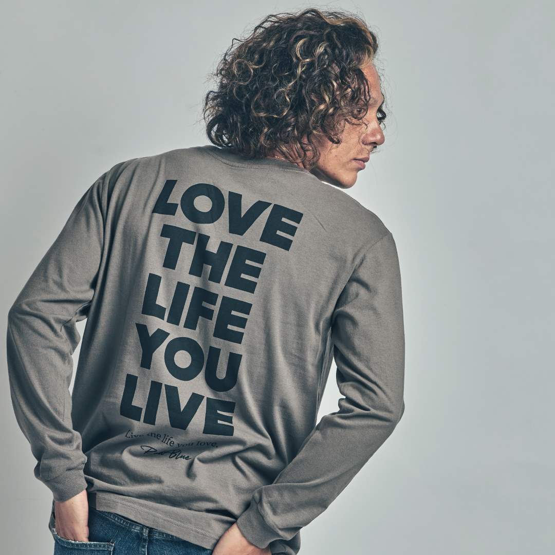 OEコットン ロングスリーブTシャツ【LOVE THE LIFE】