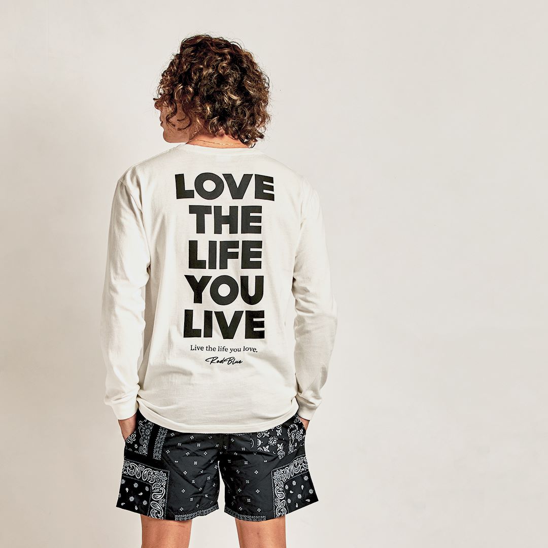 OEコットン ロングスリーブTシャツ【LOVE THE LIFE】