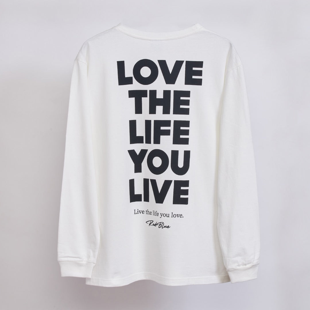OEコットン ロングスリーブTシャツ【LOVE THE LIFE】