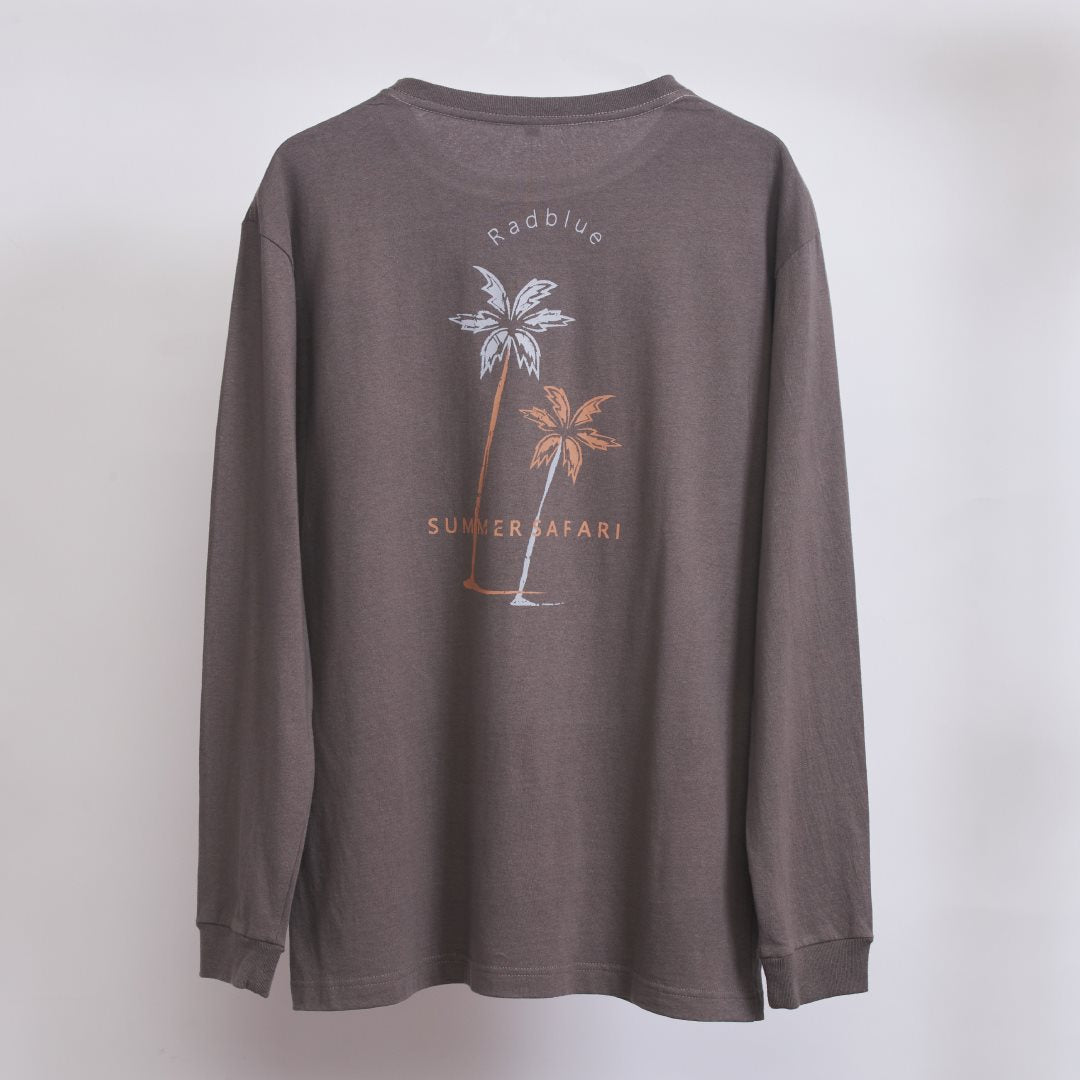 OEコットン ロングスリーブTシャツ【2Palm】