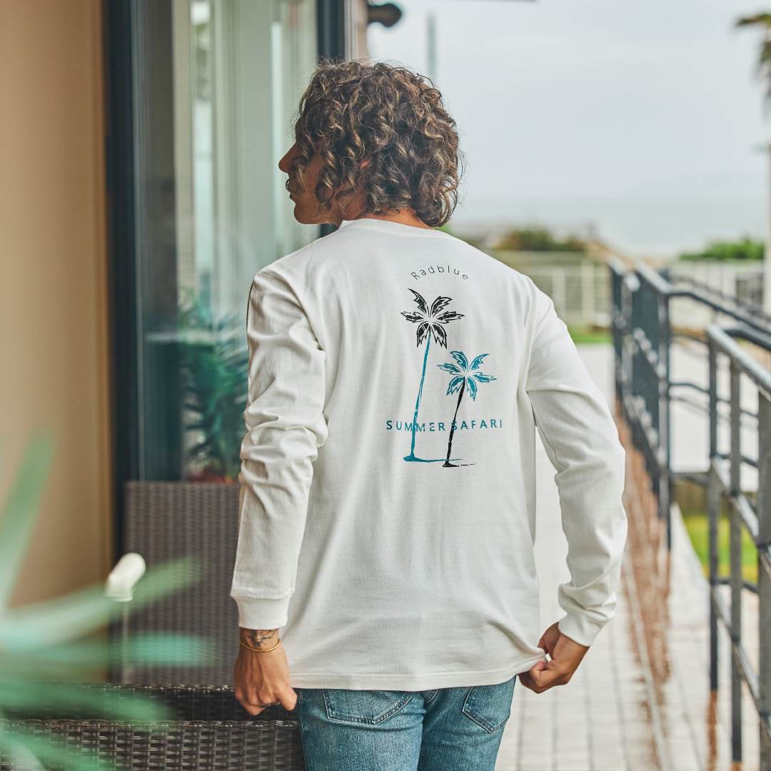 OEコットン ロングスリーブTシャツ【2Palm】
