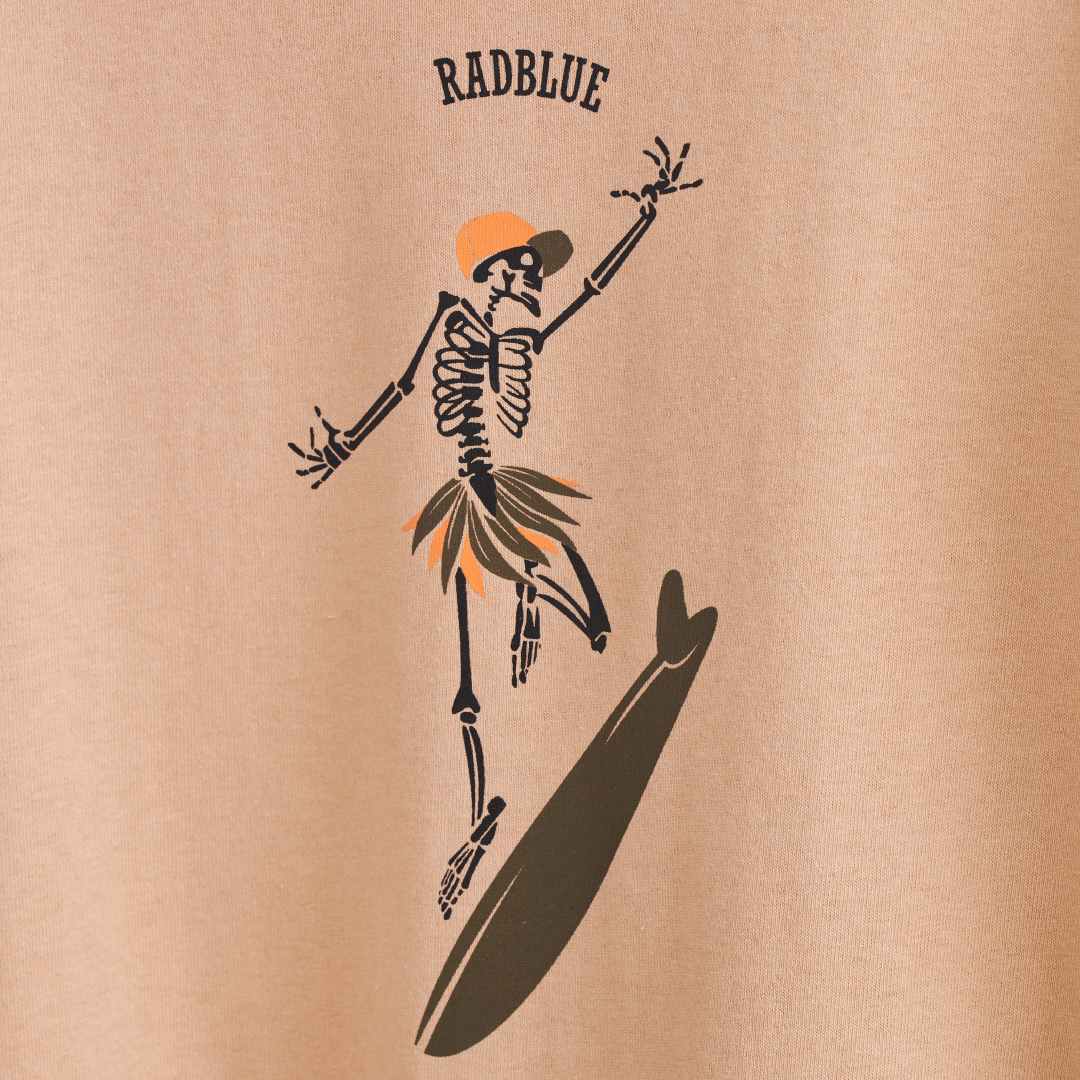 OEコットン ロングスリーブTシャツ【SKULL SURF】