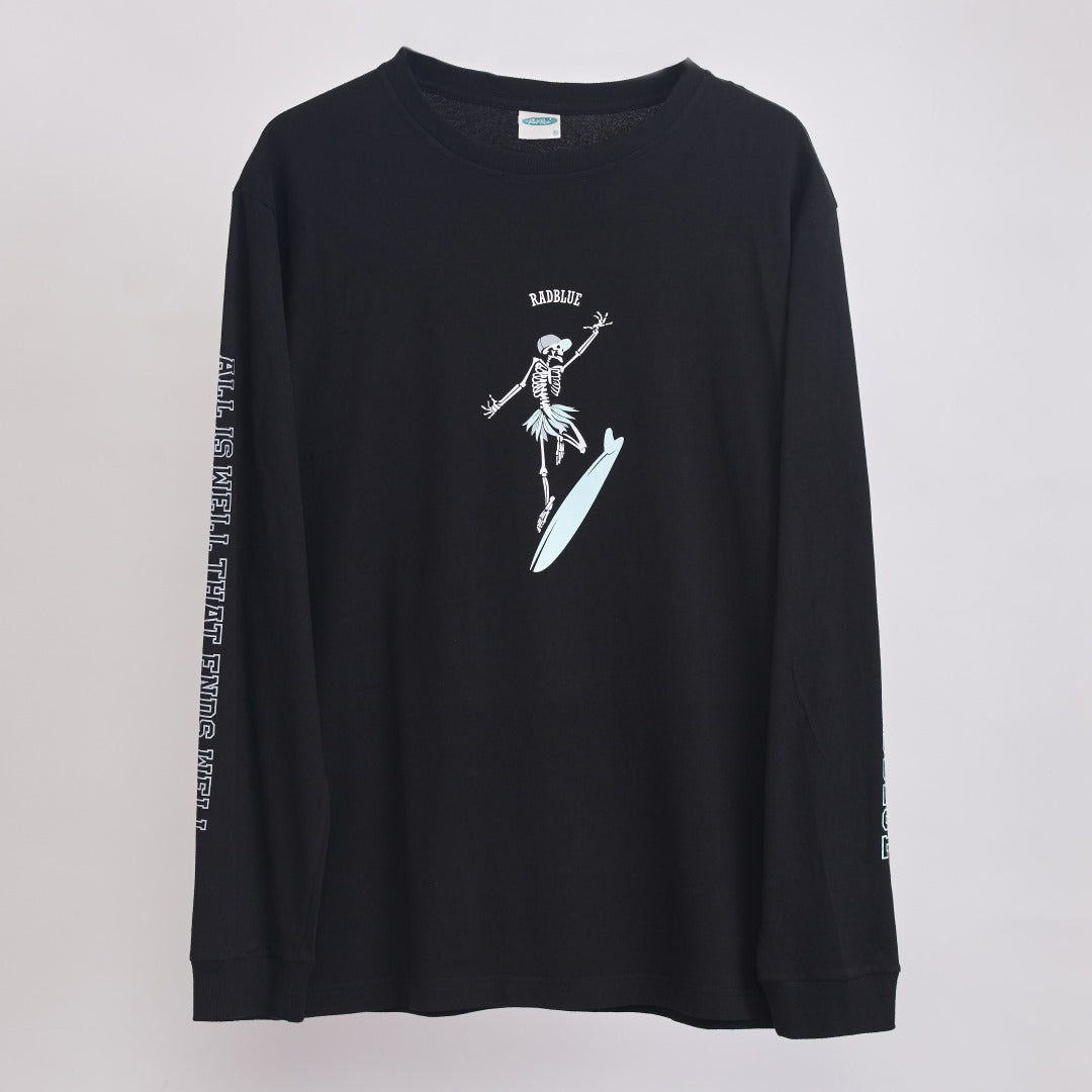 OEコットン ロングスリーブTシャツ【SKULL SURF】