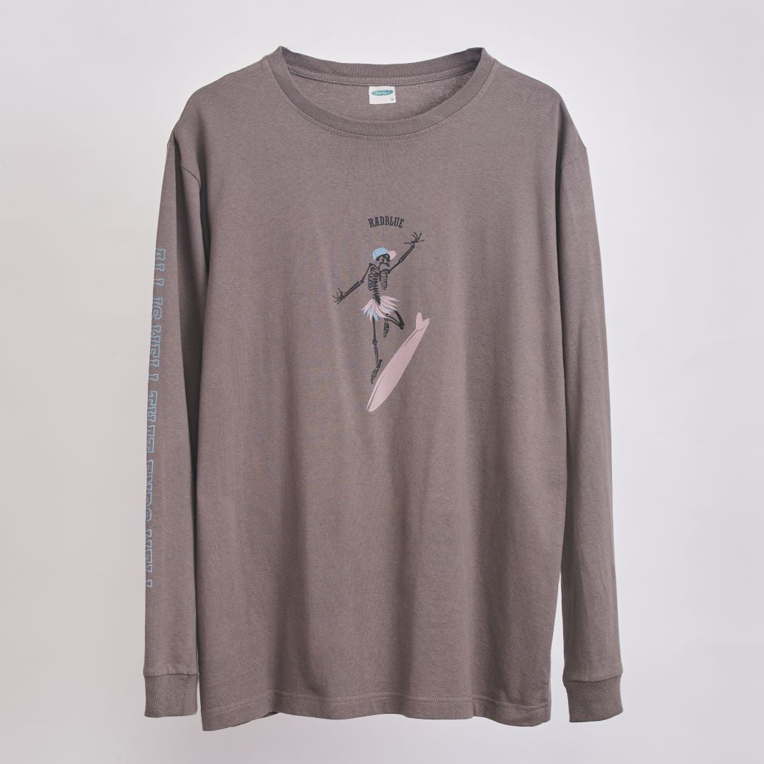 OEコットン ロングスリーブTシャツ【SKULL SURF】