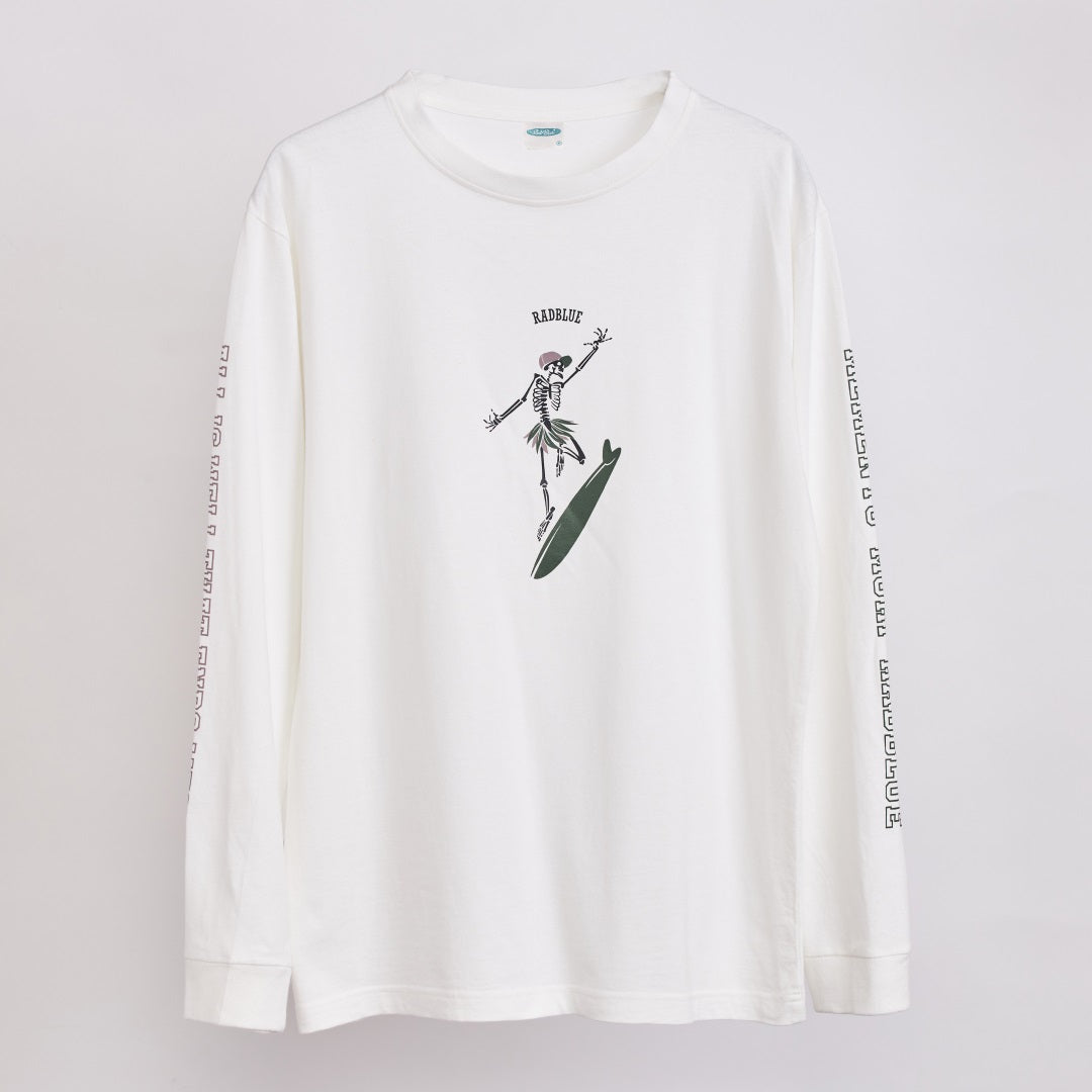 OEコットン ロングスリーブTシャツ【SKULL SURF】