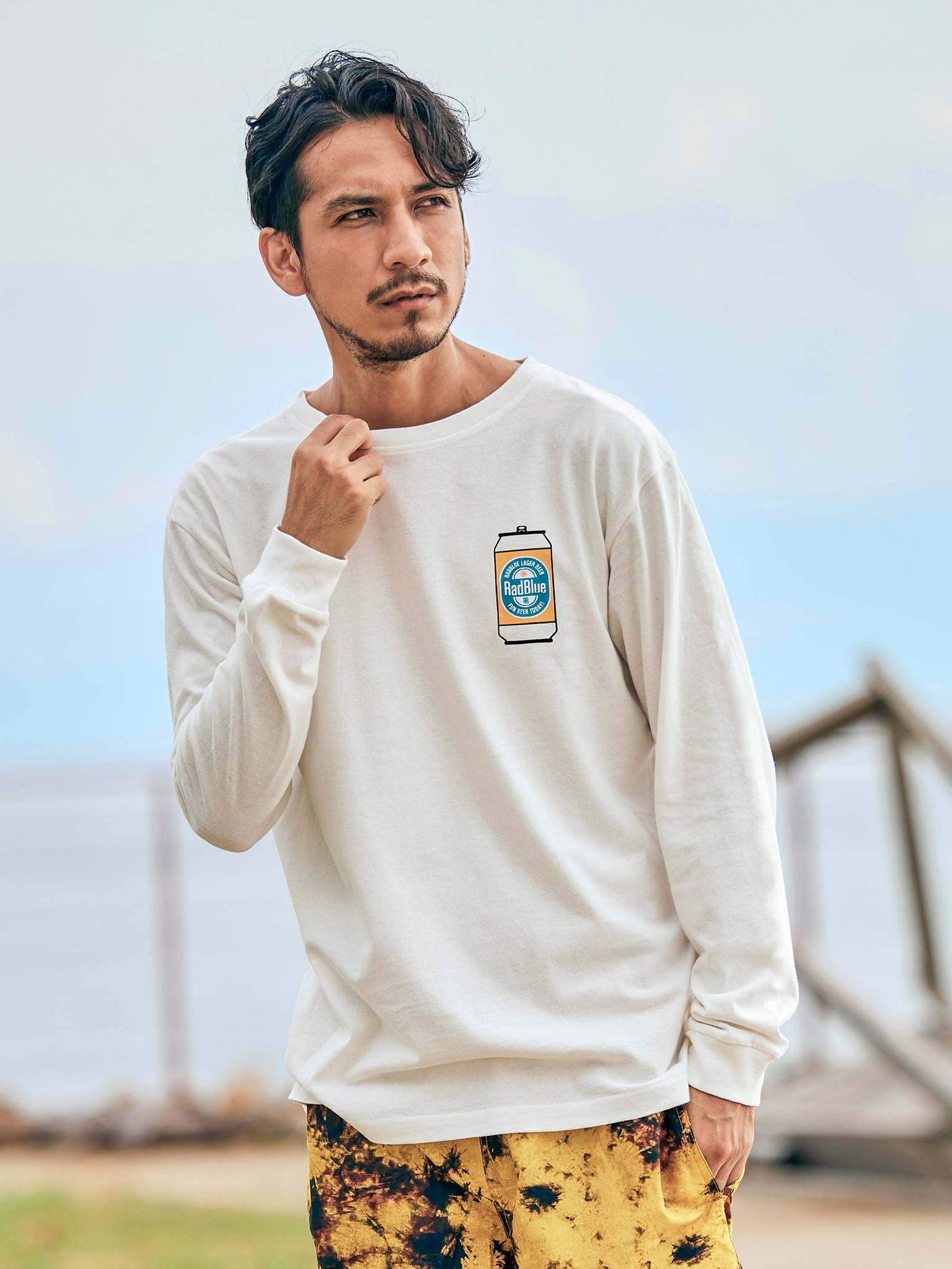 OEコットン ロングスリーブTシャツ【BEER】