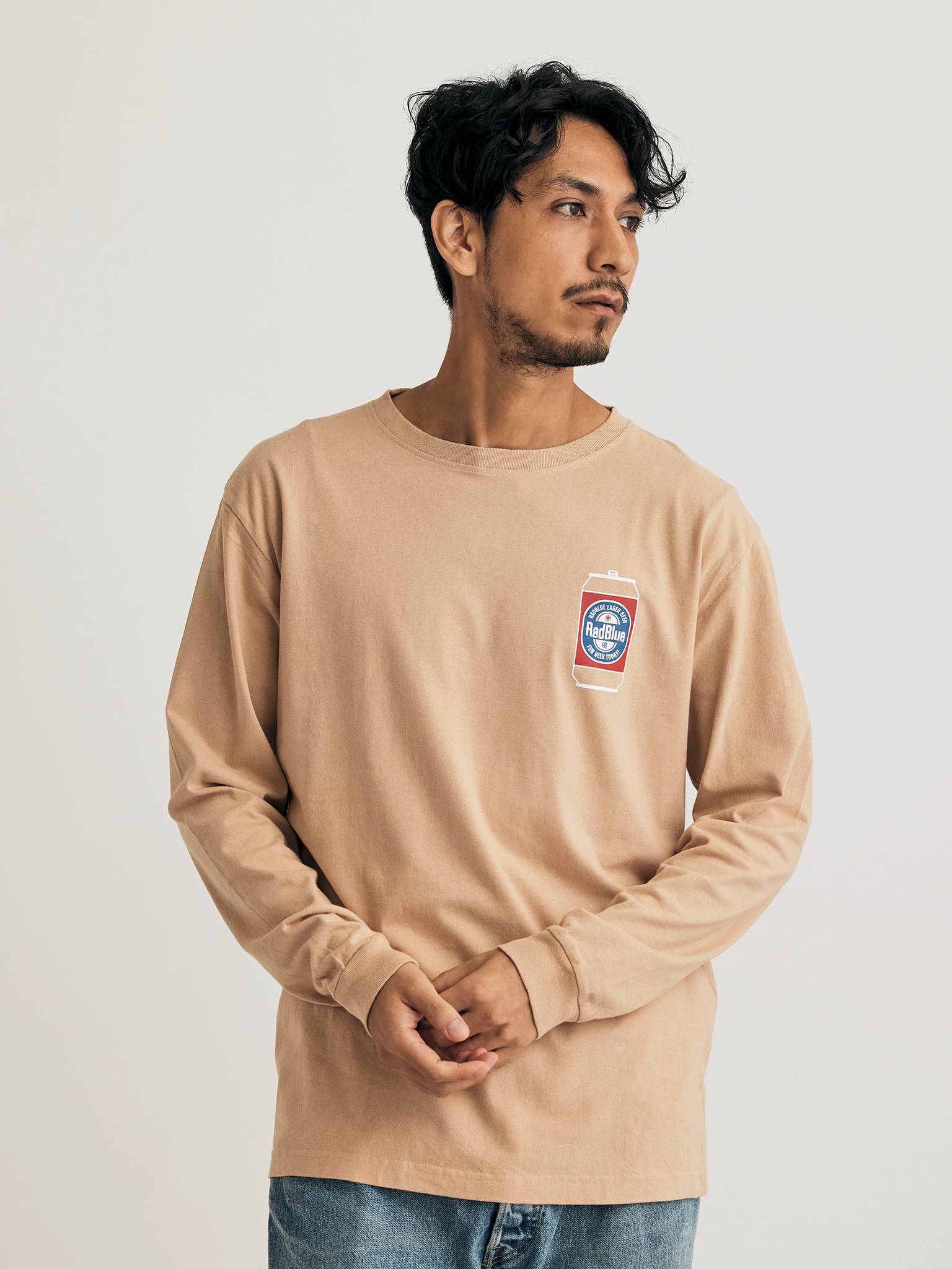 OEコットン ロングスリーブTシャツ【BEER】
