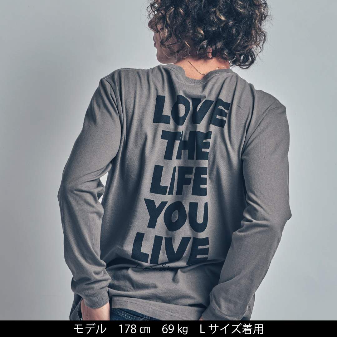OEコットン ロングスリーブTシャツ【LOVE THE LIFE】