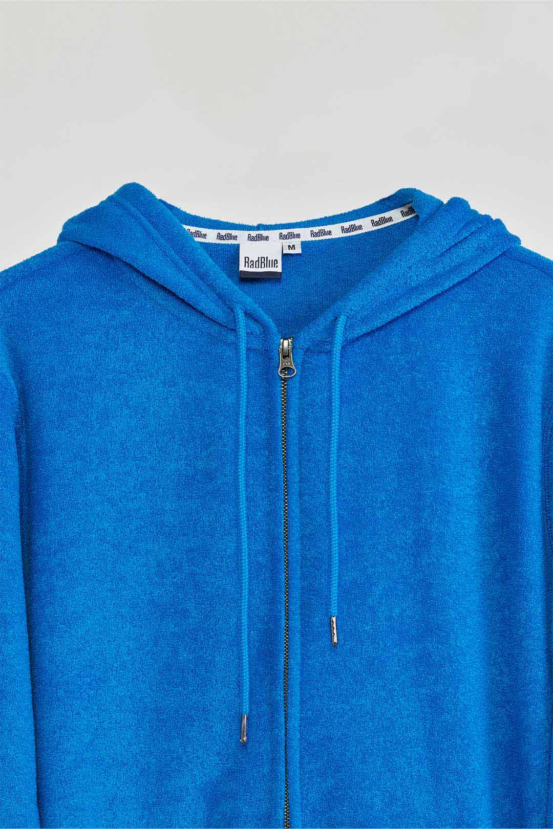 3D pile zip hoodie