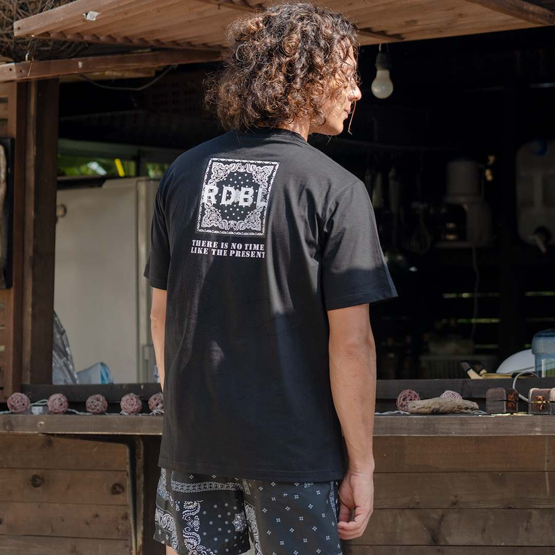 セミコーマコットン半袖メンズTシャツ【BANDANA】