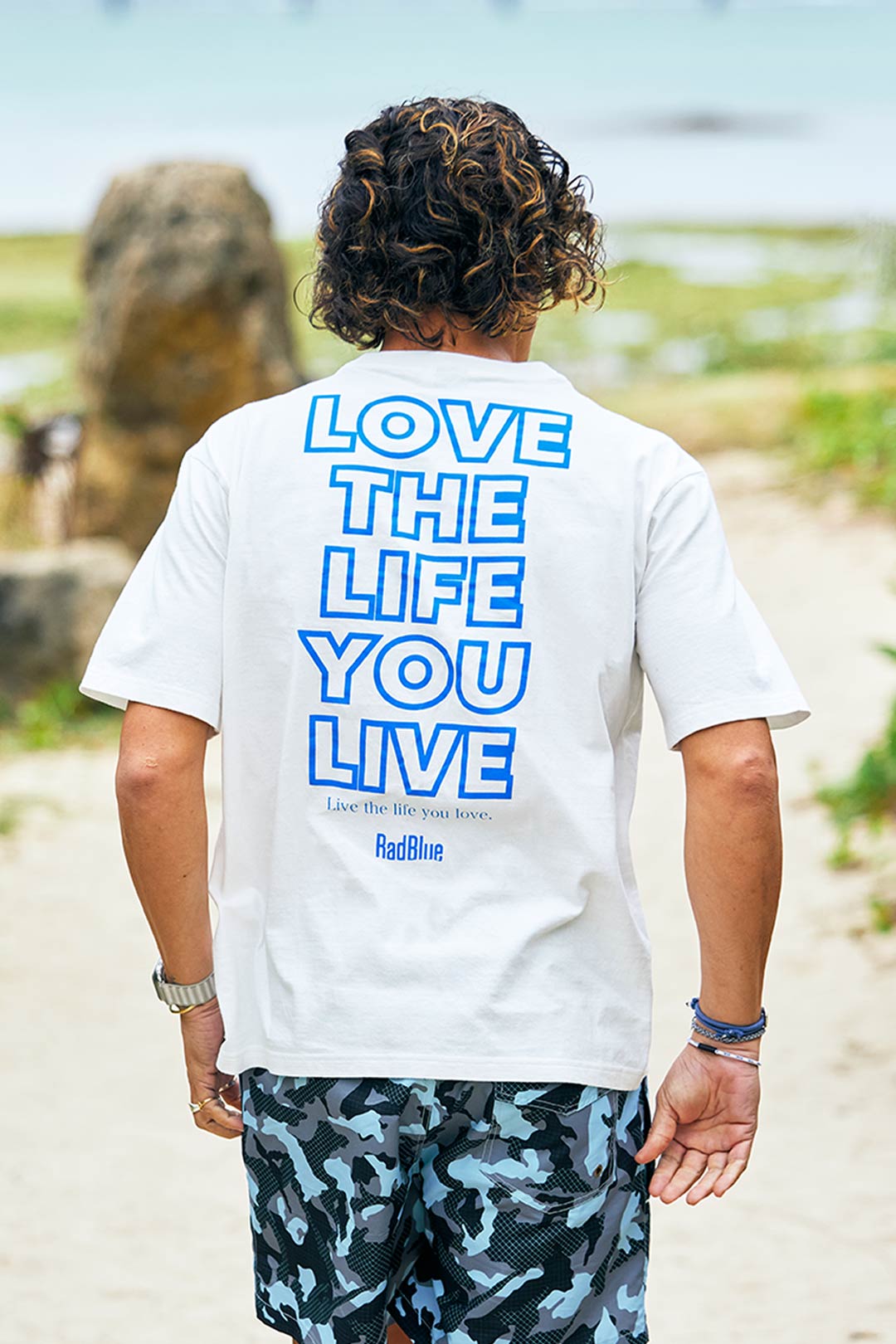 OEコットン 半袖メンズTシャツ【LOVE THE LIFE NEW】