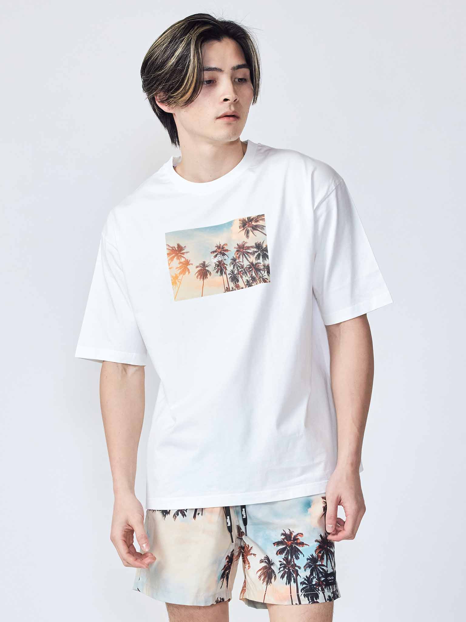 DrySilkyCotton® Tシャツ  【Sunset palm】
