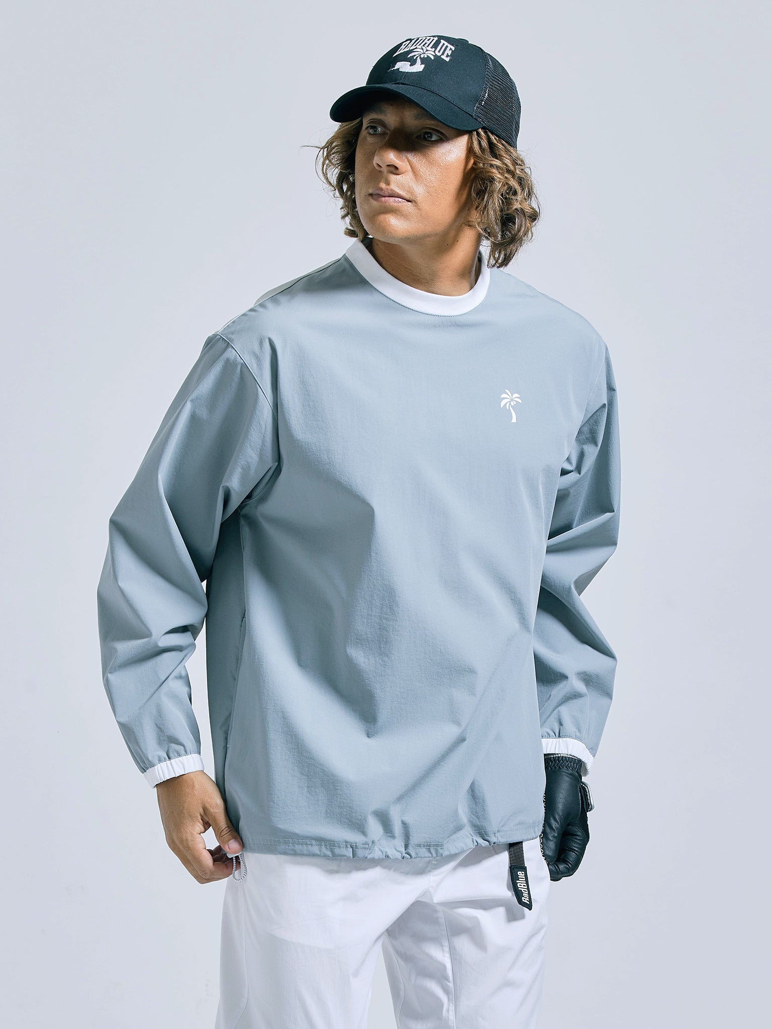 Stretch nylon pullover/sneed jacket