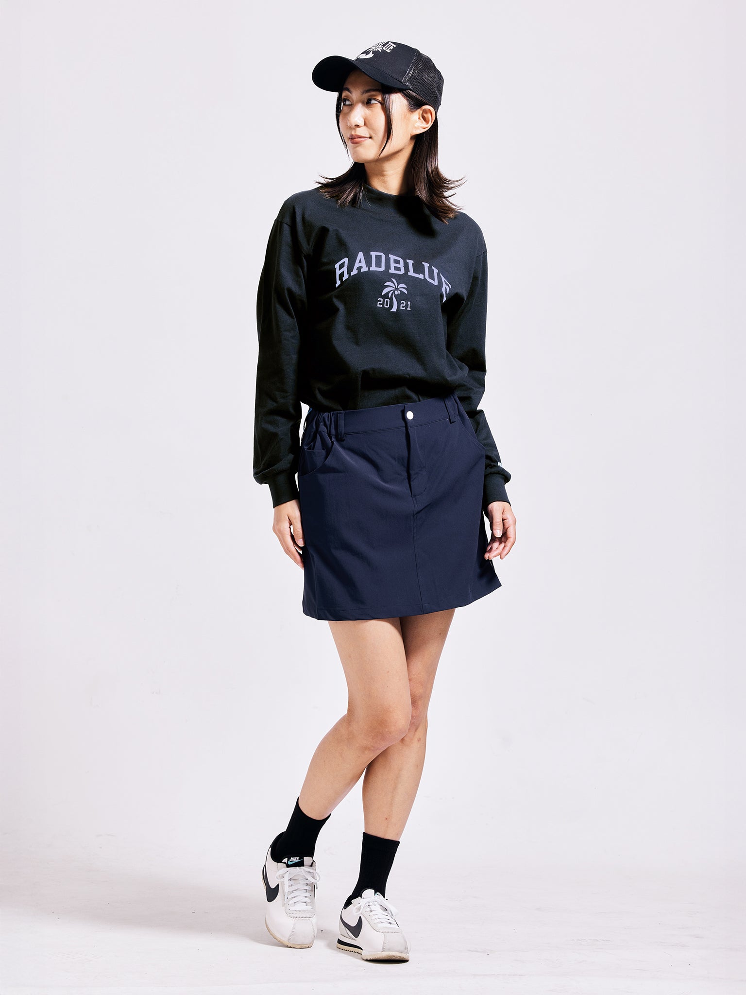 Women's DrySilkyCotton®モックネックロングスリーブ