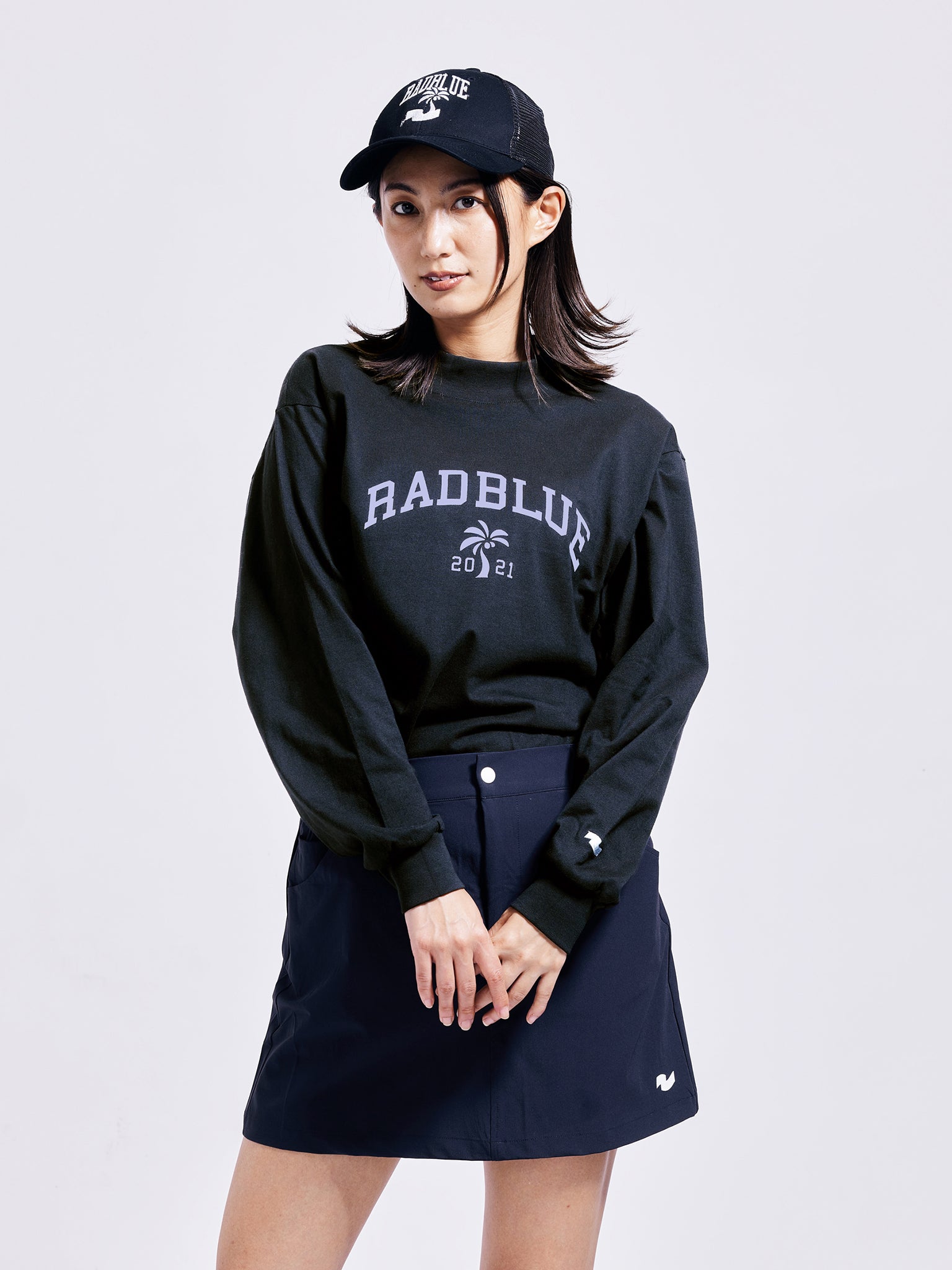 Women's DrySilkyCotton®モックネックロングスリーブ